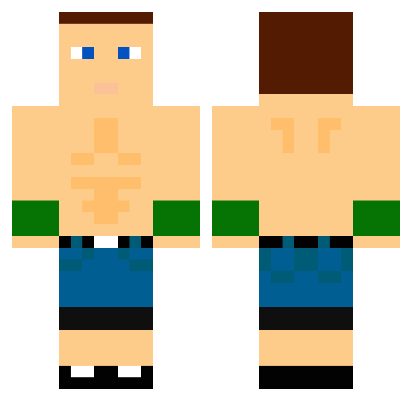 Emyo Minecraft skin, front and back view