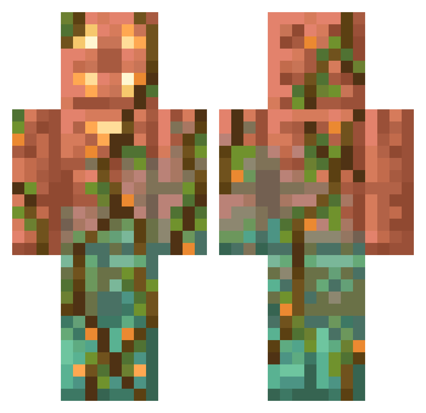 T0xicFrxsty Minecraft skin, front and back view
