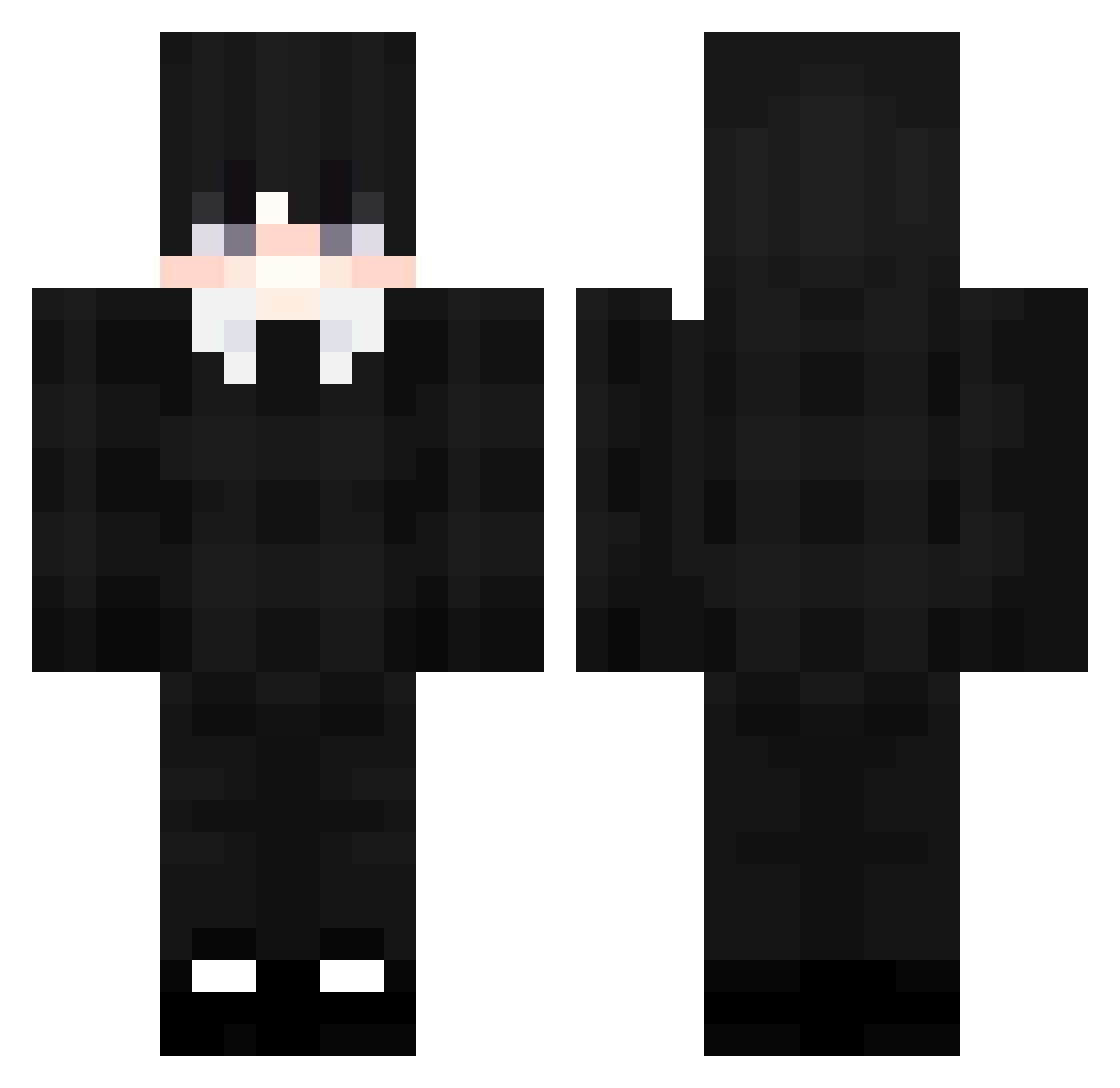 Kizimoto Minecraft skin, front and back view