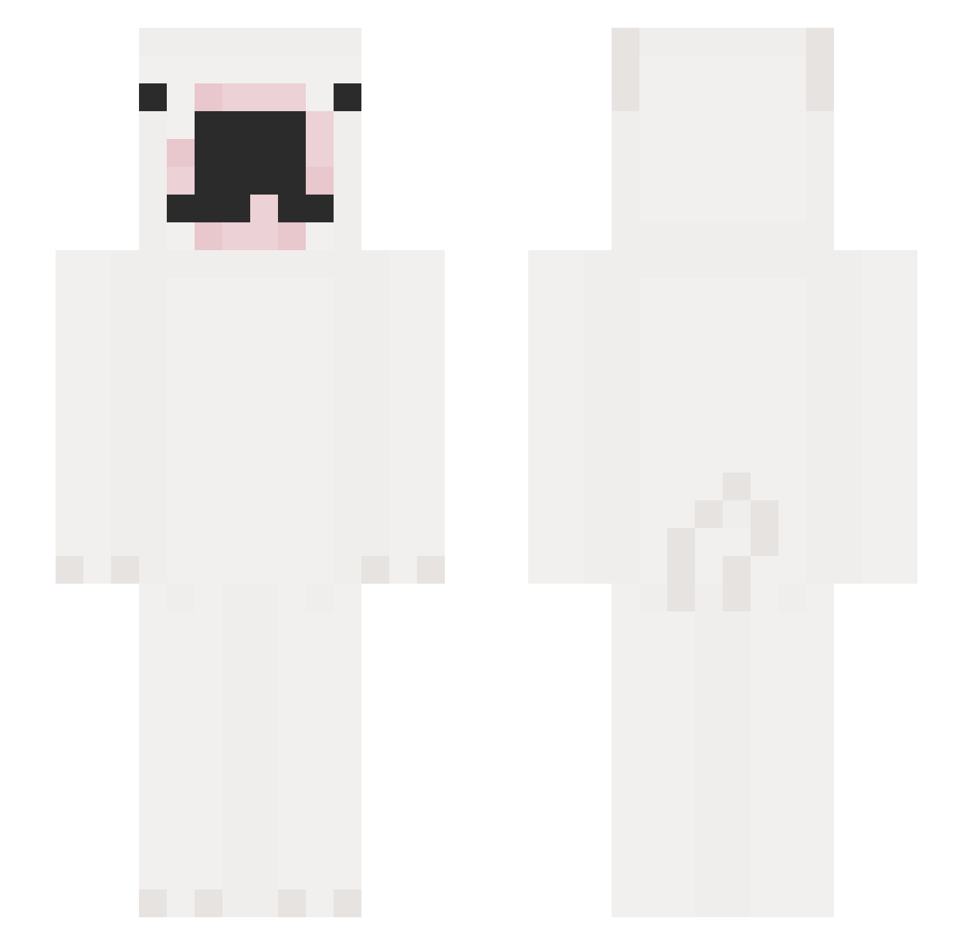 copiq Minecraft skin, front and back view
