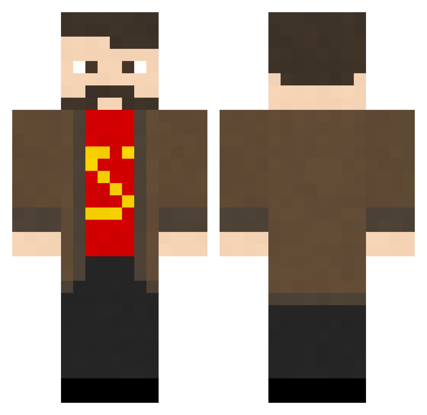 NoReality420 Minecraft skin, front and back view