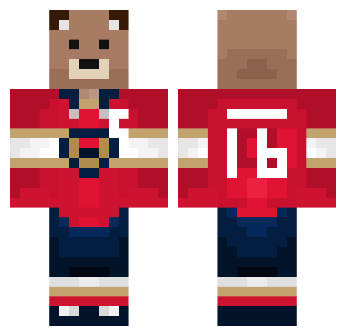 Adreadon Minecraft skin, front and back view