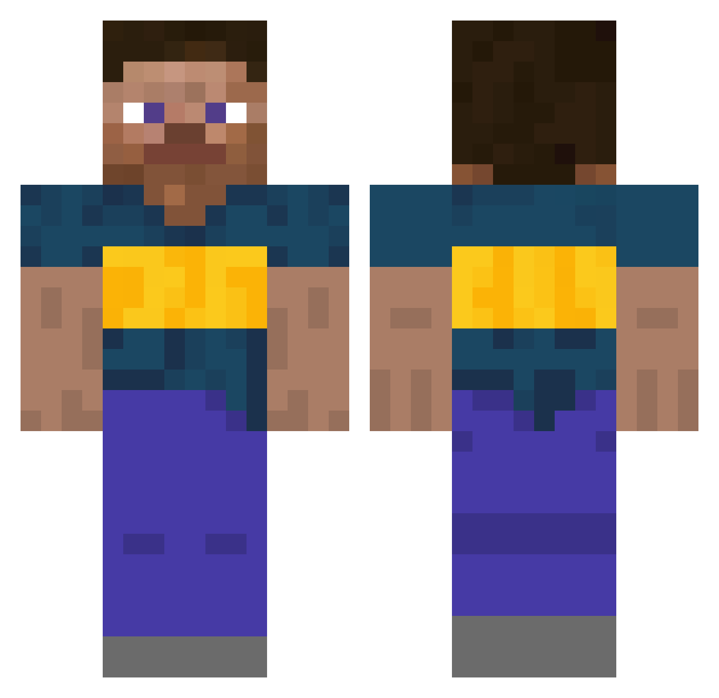 07Mauu Minecraft skin, front and back view