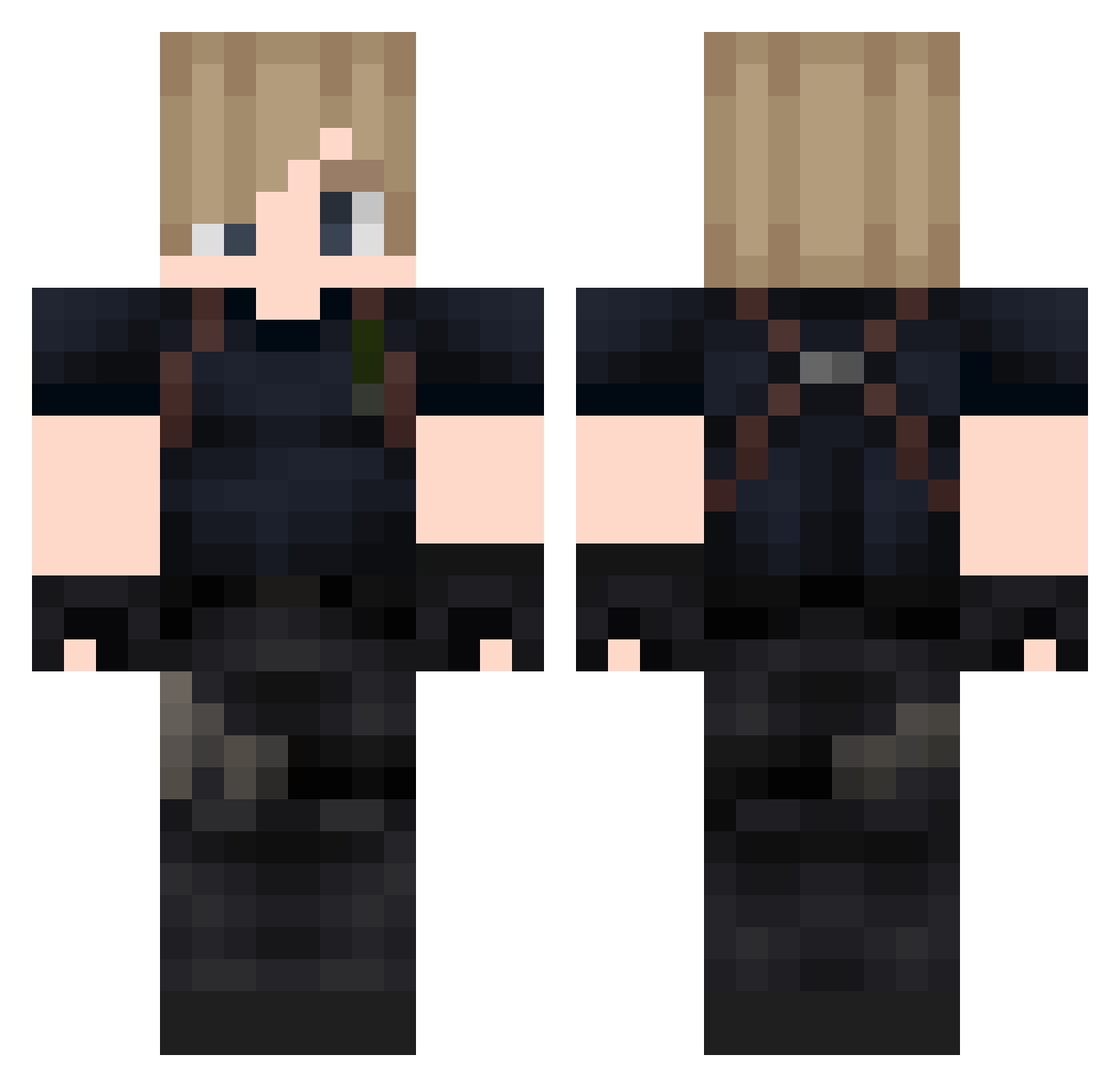Navaja_ Minecraft skin, front and back view