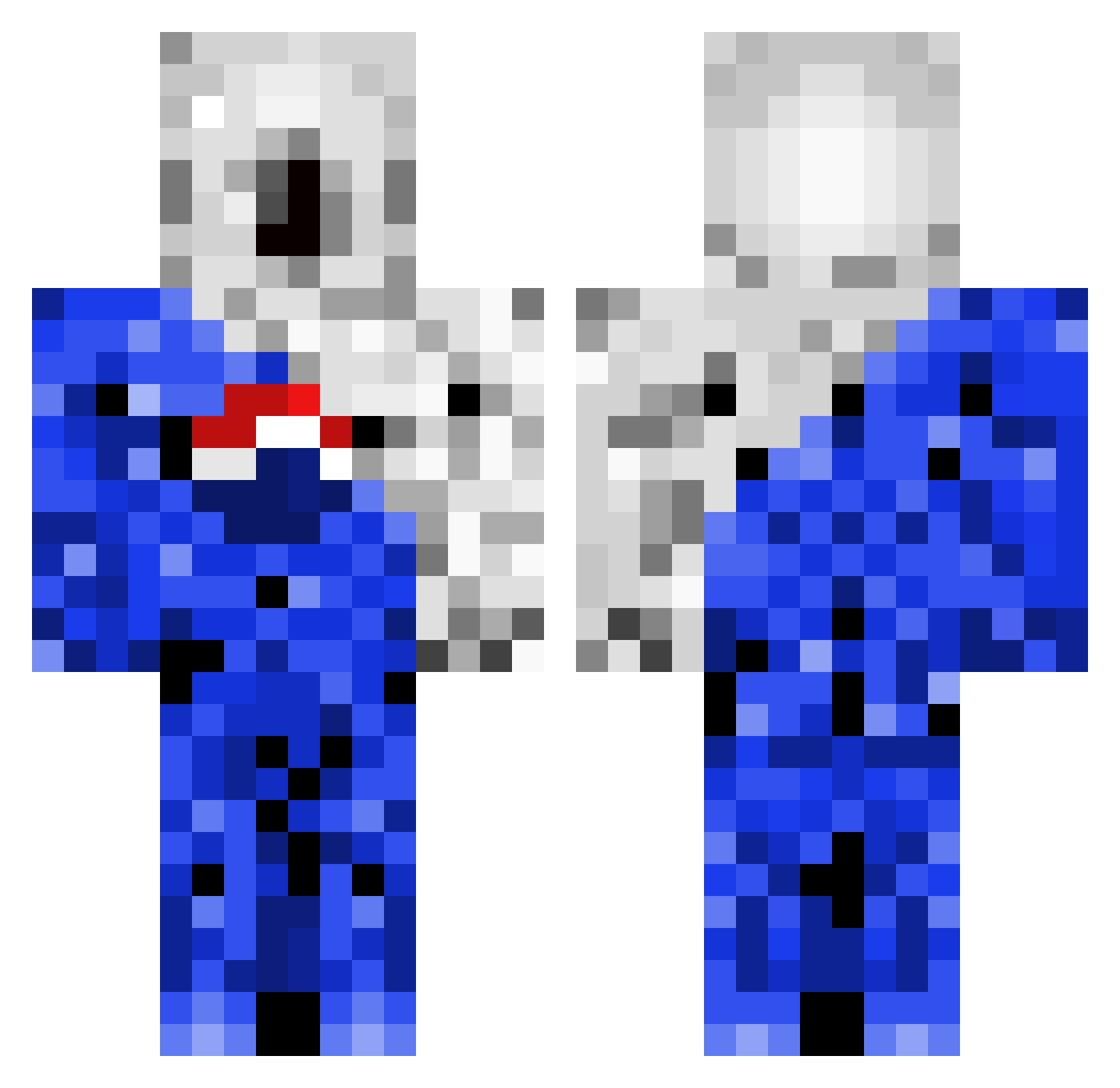 psaodpaopd Minecraft skin, front and back view