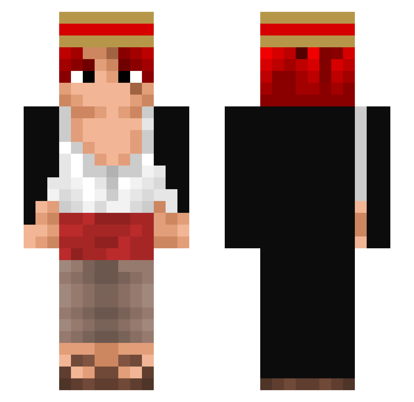 Shank_ Minecraft skin, front and back view