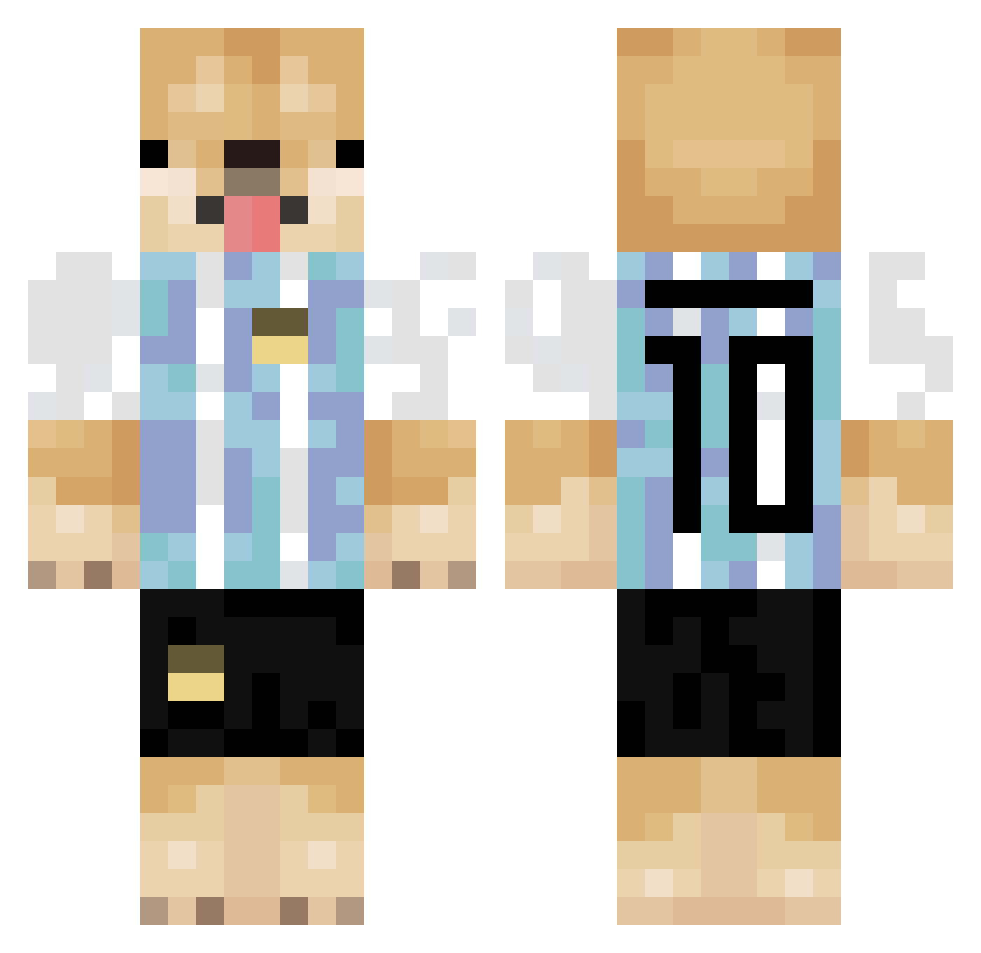 perro45 Minecraft skin, front and back view