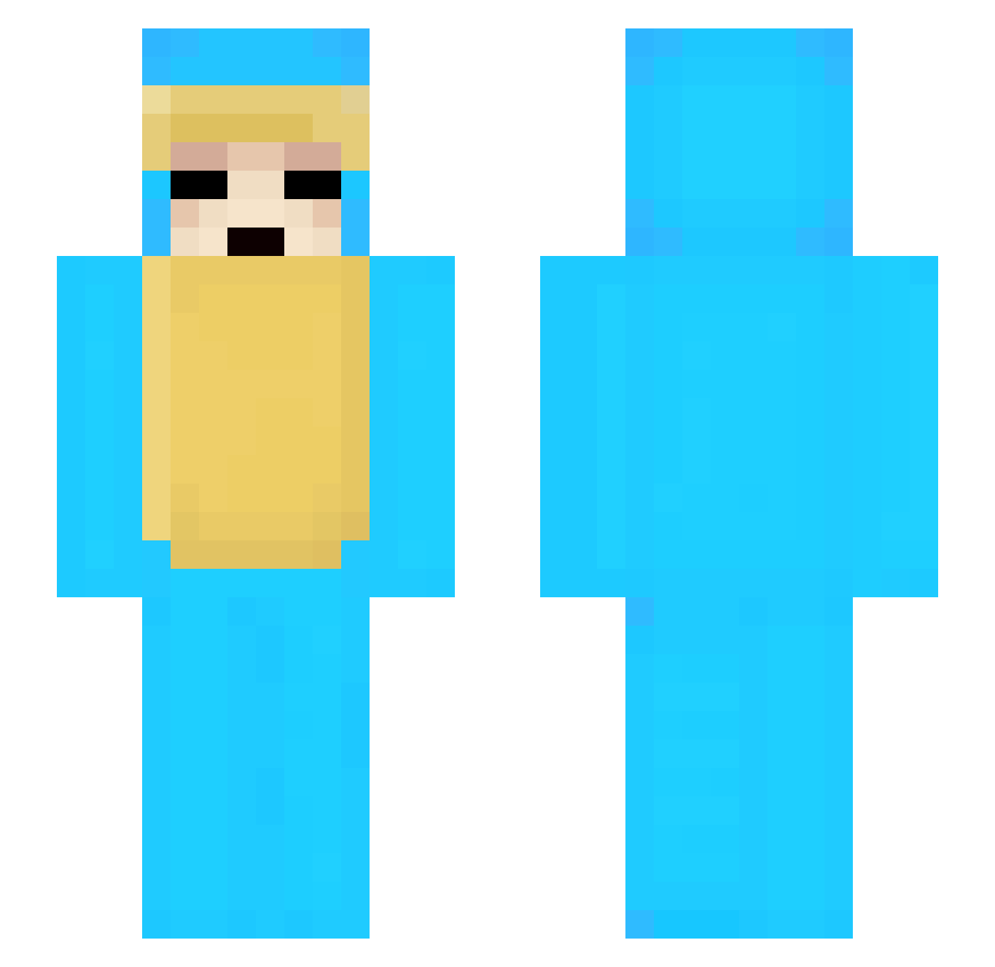 Juhnoh Minecraft skin, front and back view
