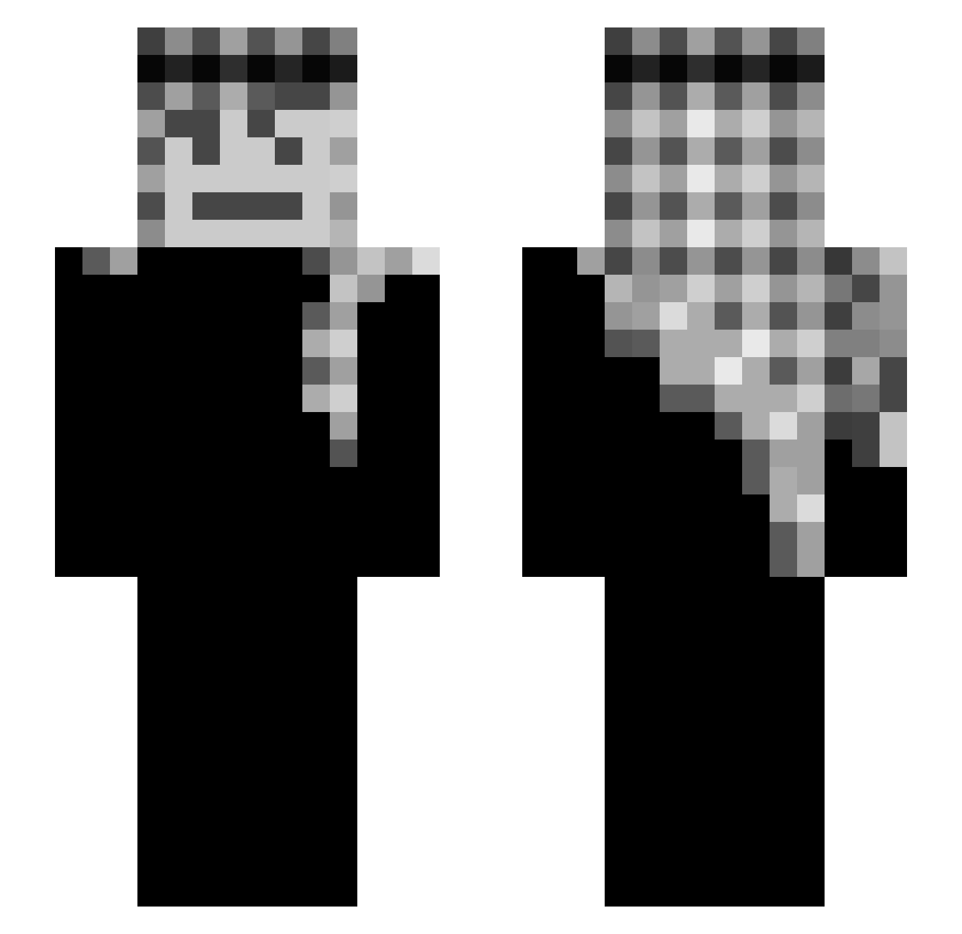 tt_star2 Minecraft skin, front and back view