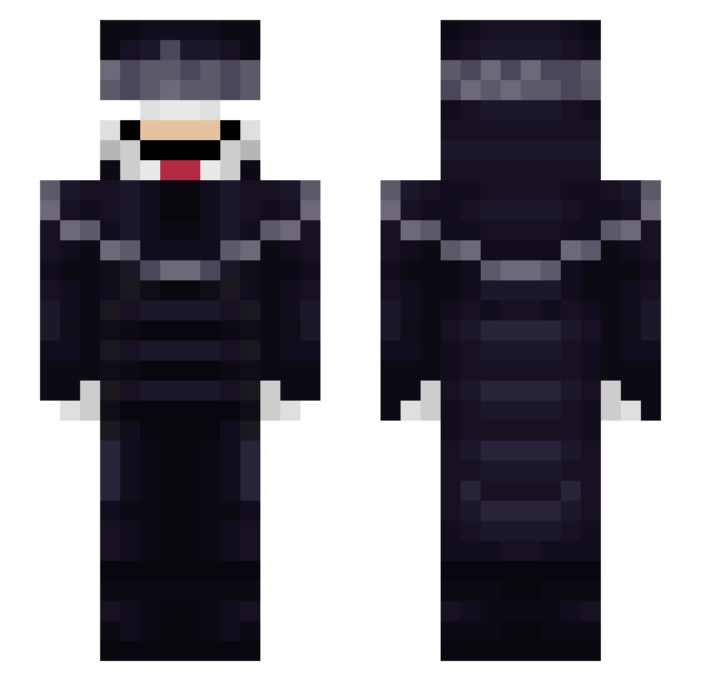 EmirVNC Minecraft skin, front and back view