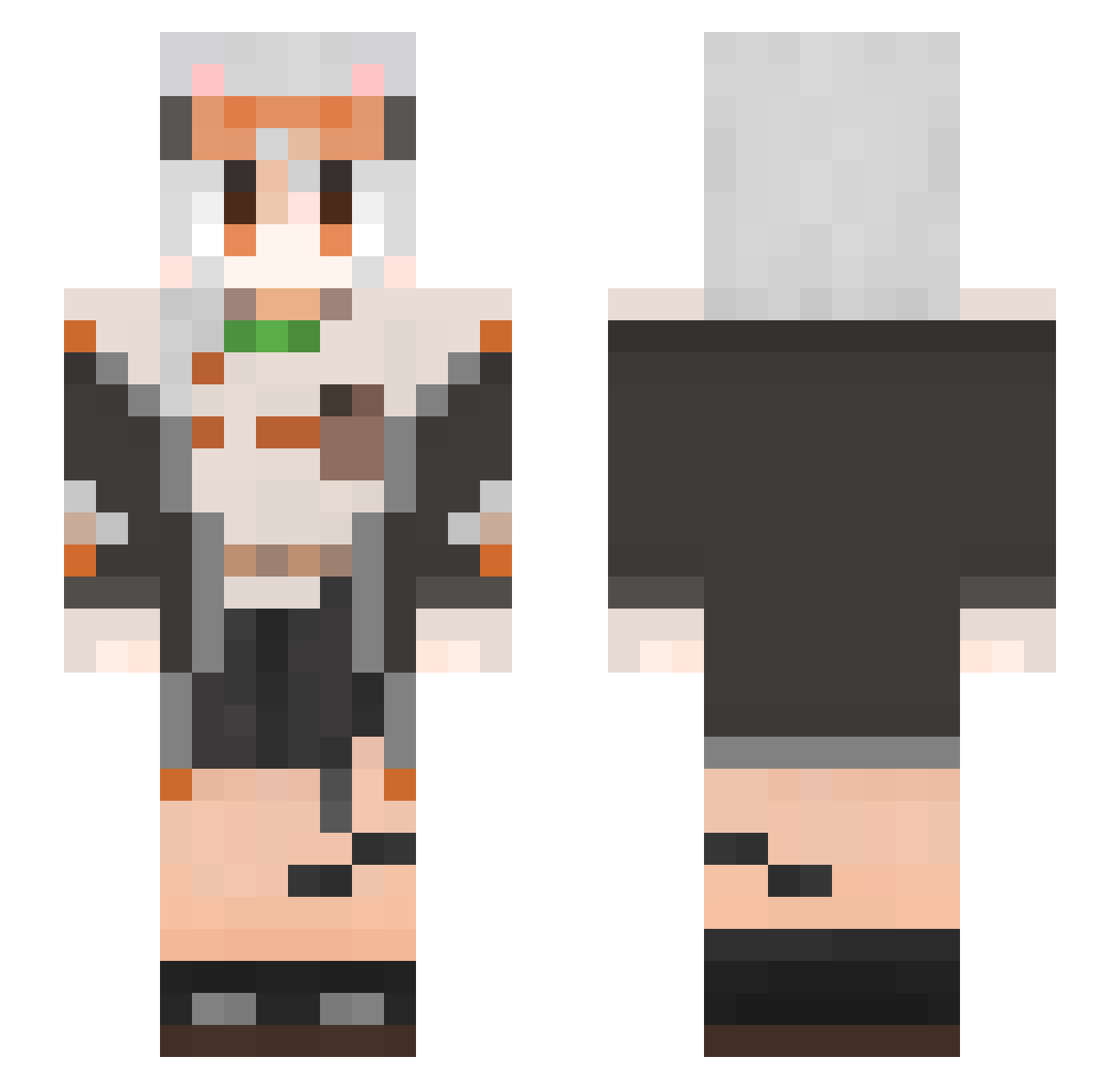 RAPYO888 Minecraft skin, front and back view