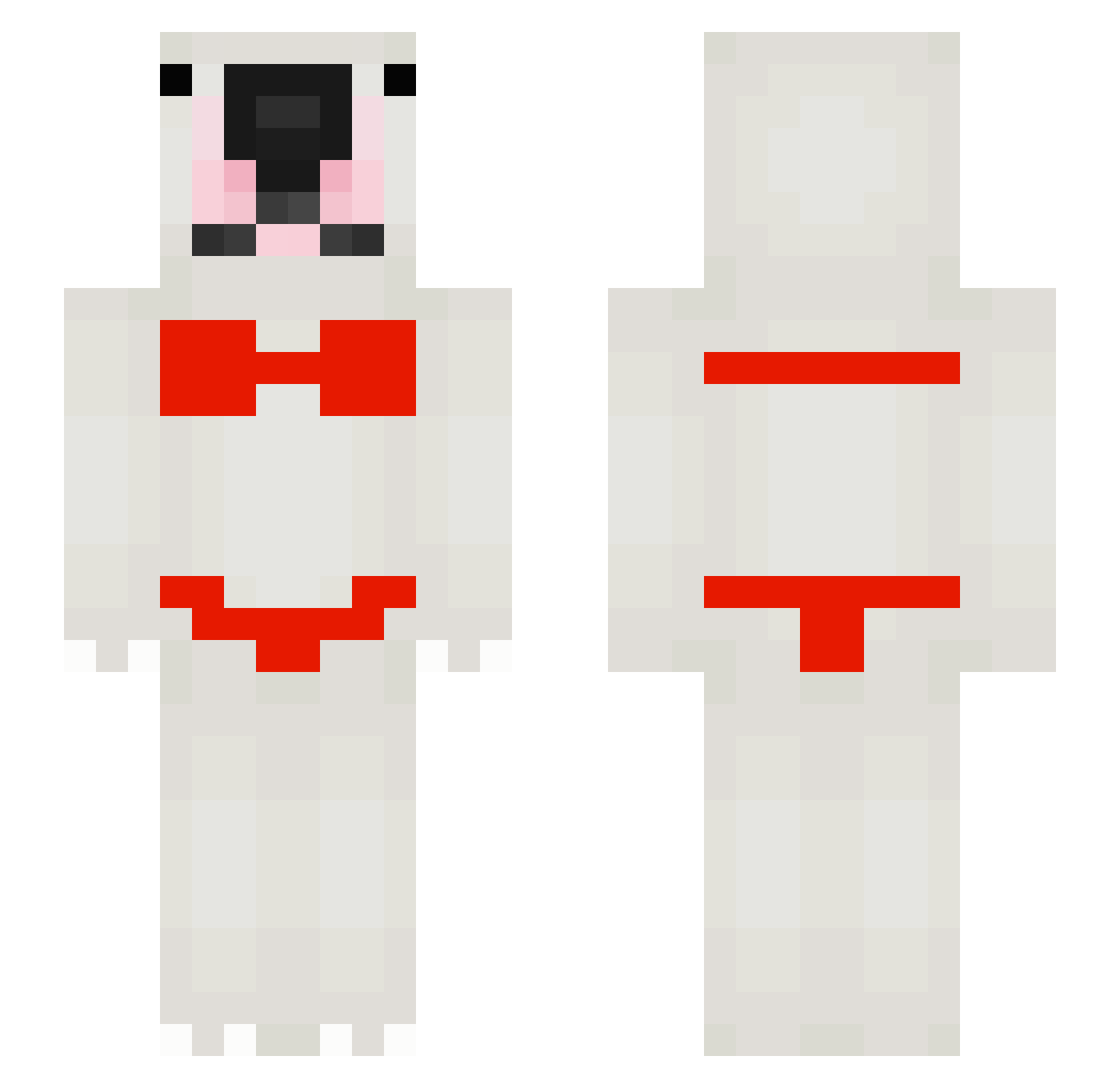 Caiilum Minecraft skin, front and back view