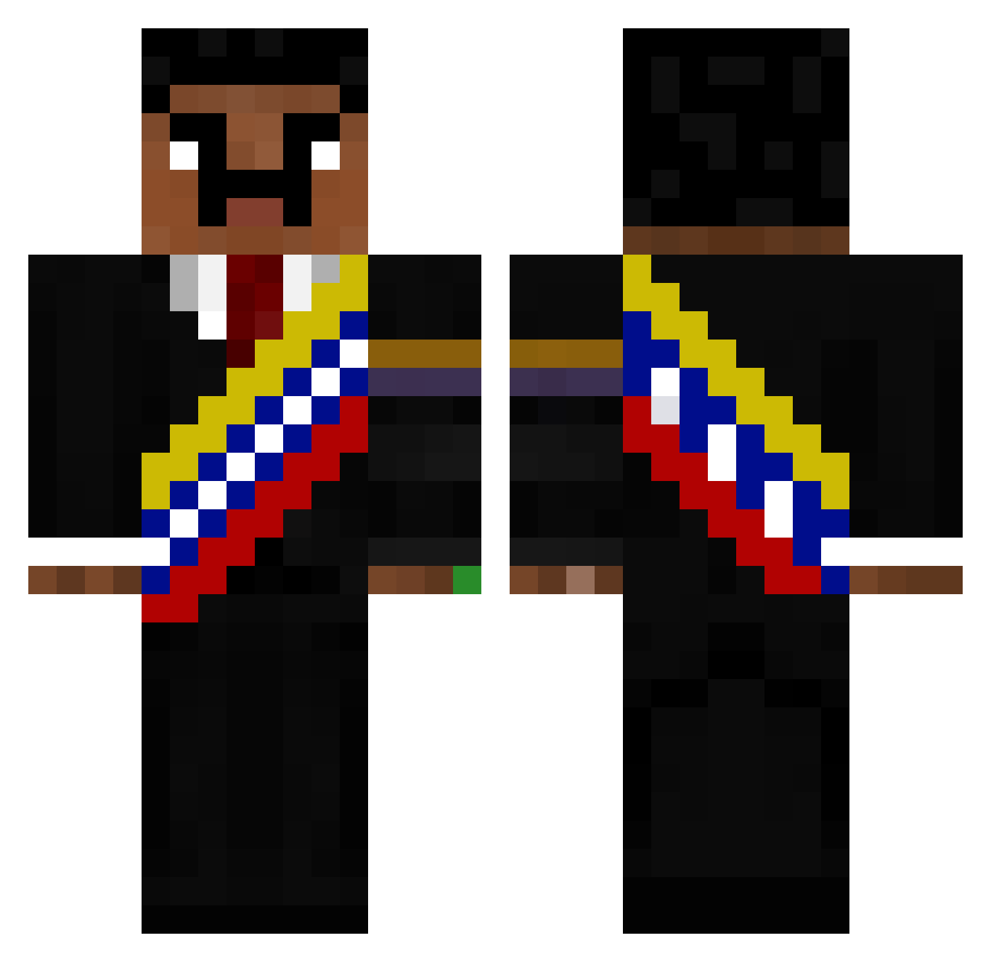 IKSONE9600 Minecraft skin, front and back view