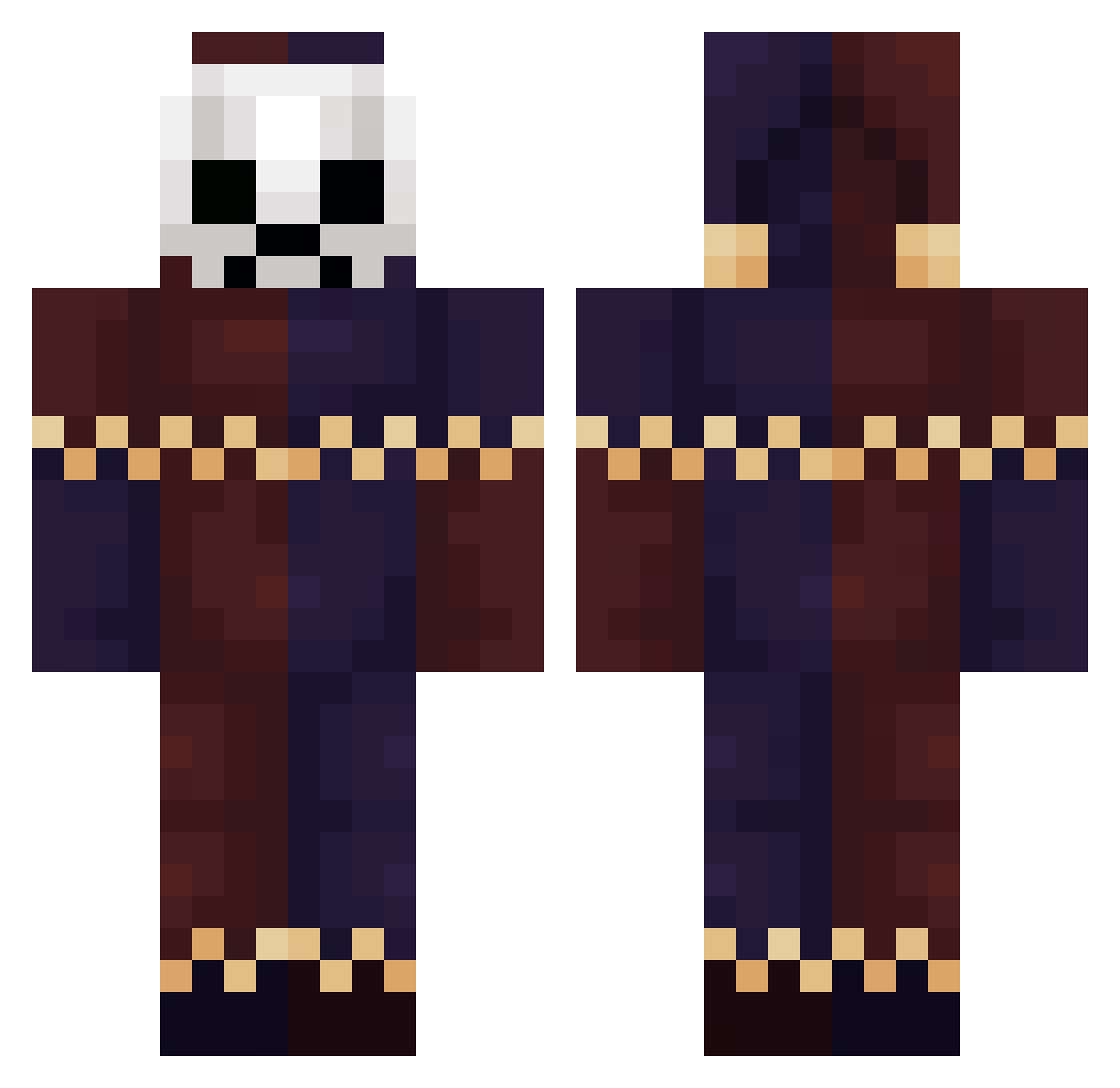 _Archaos_ Minecraft skin, front and back view