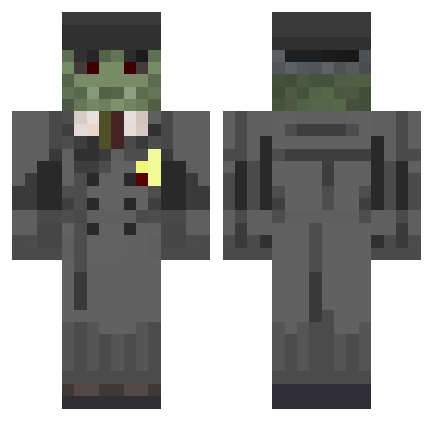 Yolcu Minecraft skin, front and back view