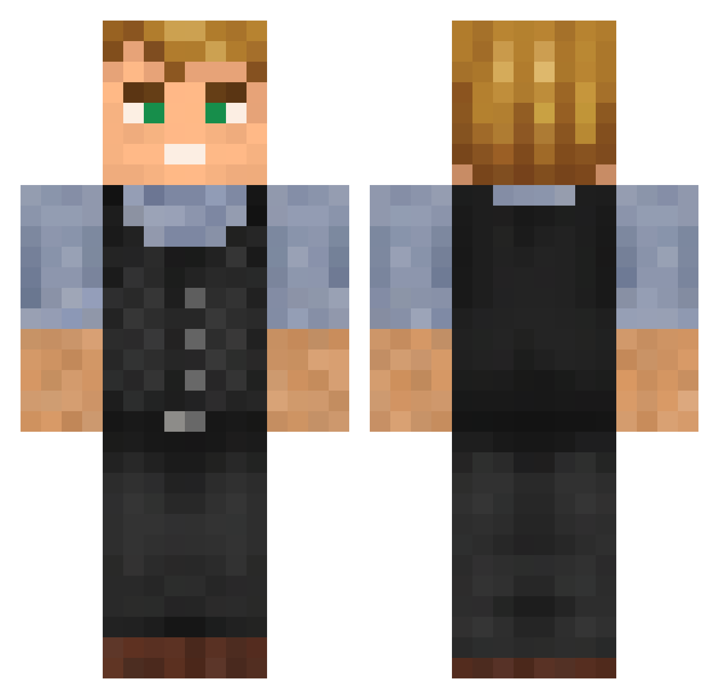 yEnzooh07 Minecraft skin, front and back view