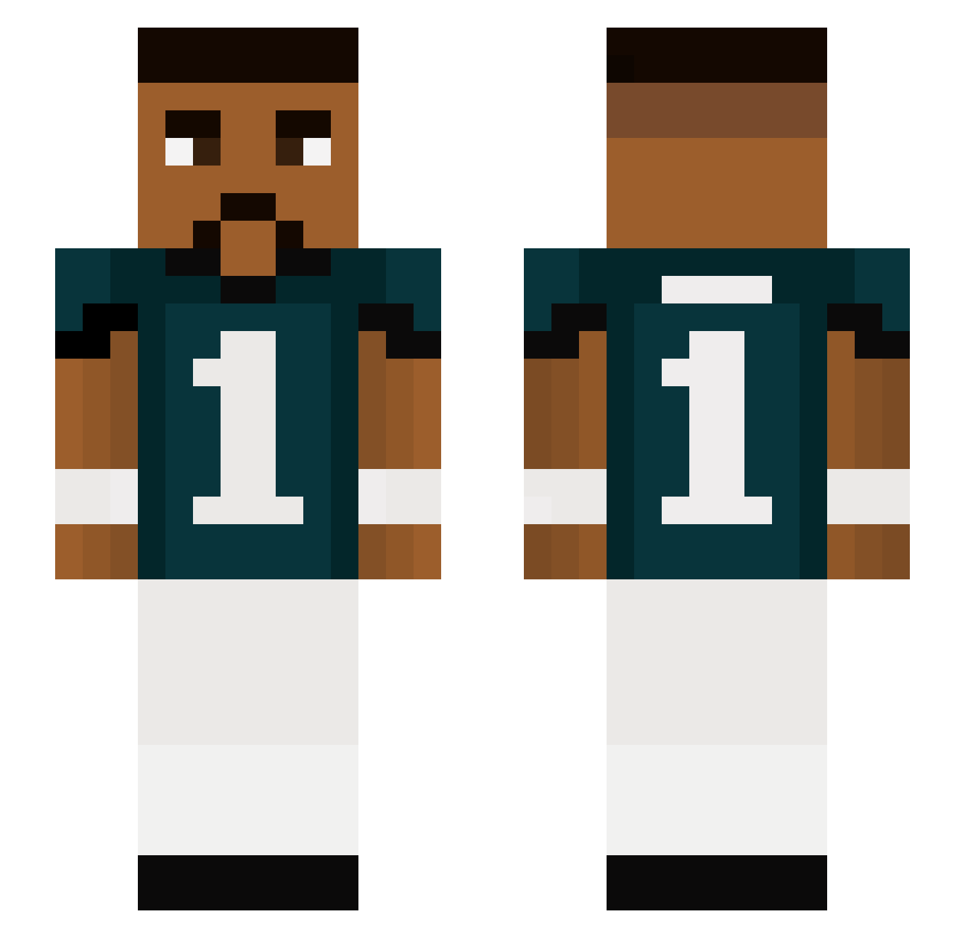 WienerMan06 Minecraft skin, front and back view