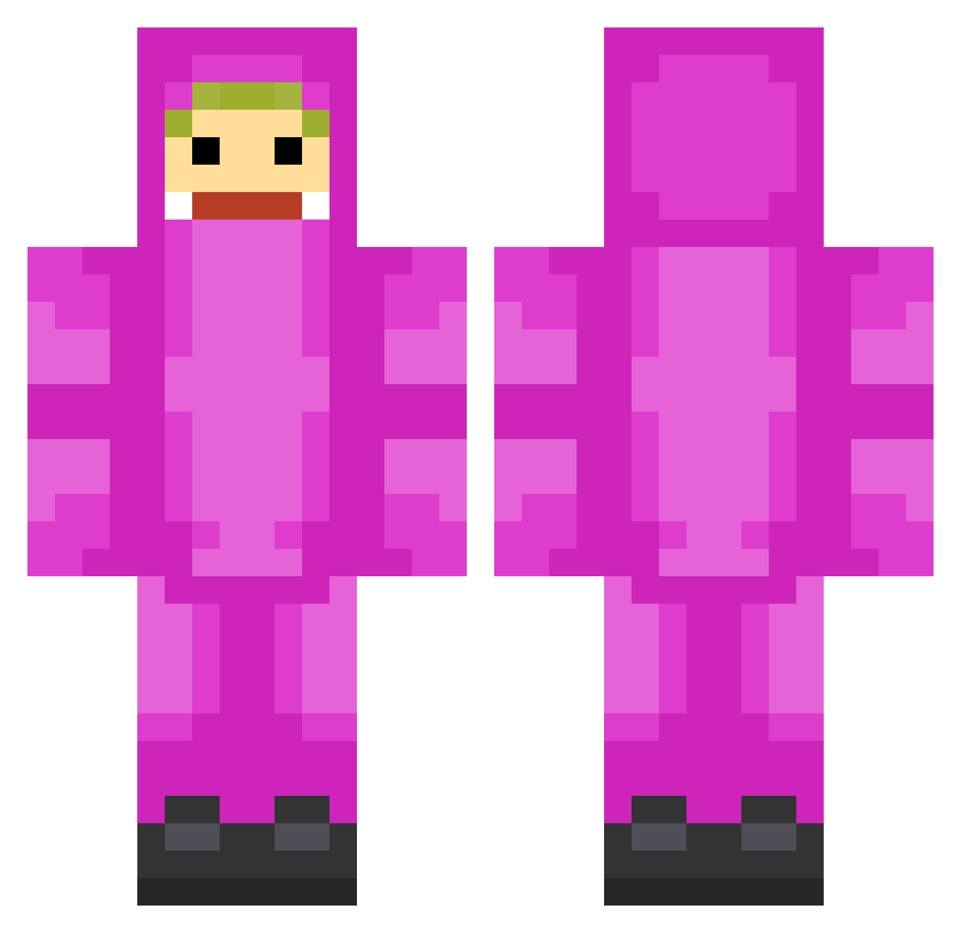JOJOCION Minecraft skin, front and back view