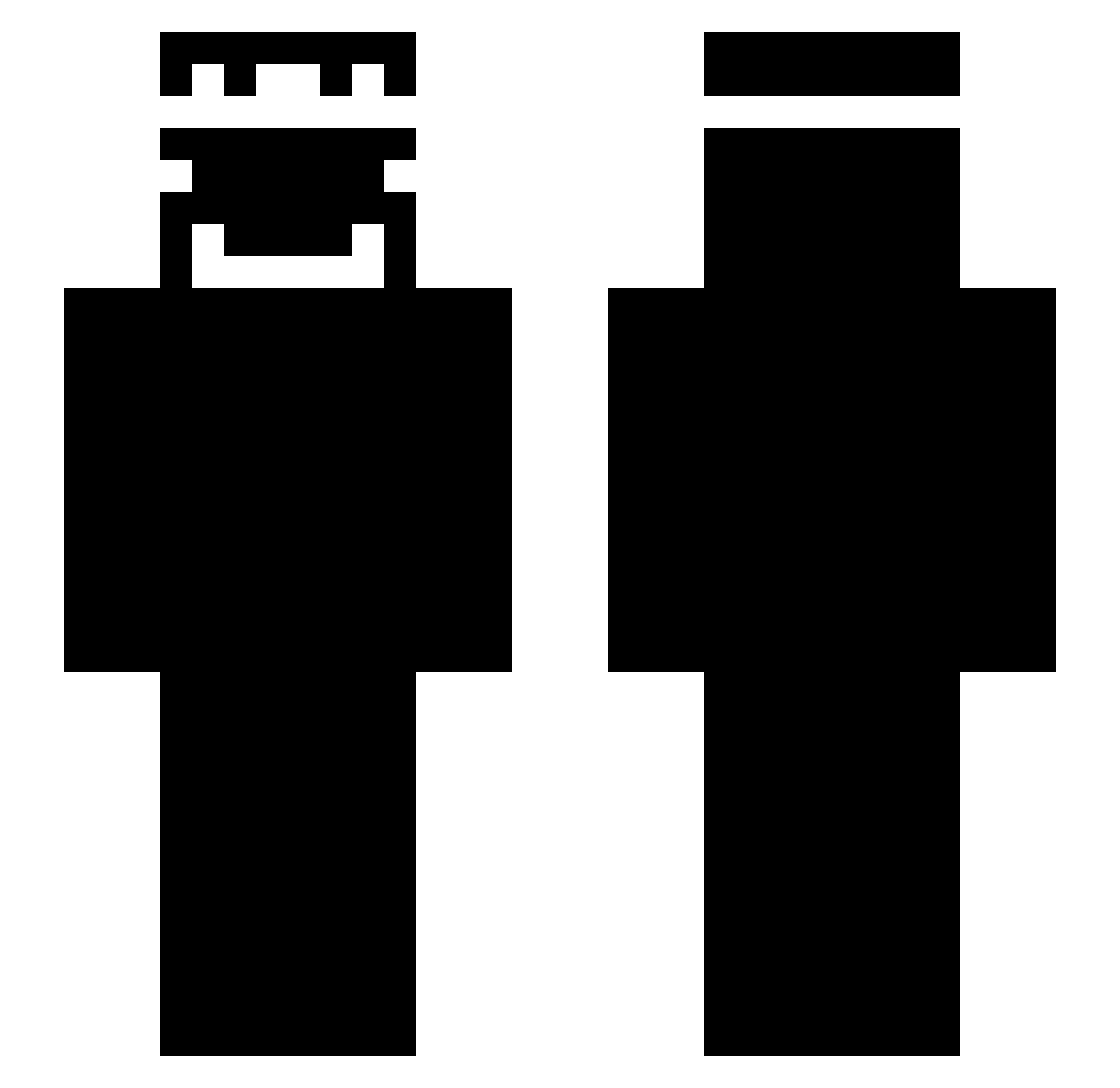 Baumw0llArbeiter Minecraft skin, front and back view