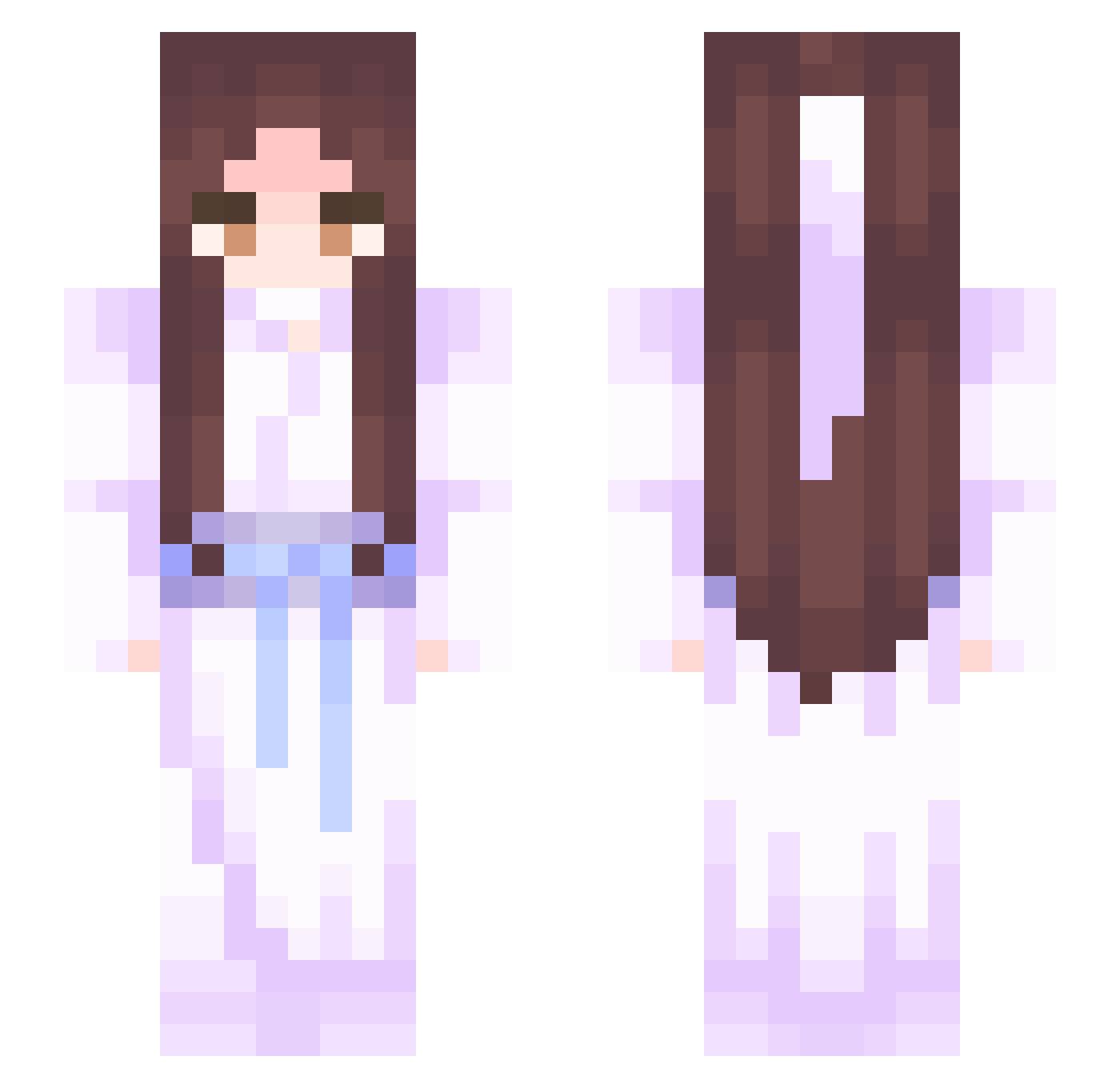 KavehBuilds_ Minecraft skin, front and back view