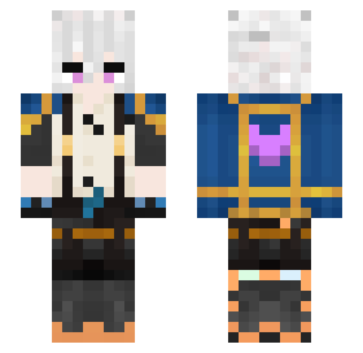 Tweext Minecraft skin, front and back view