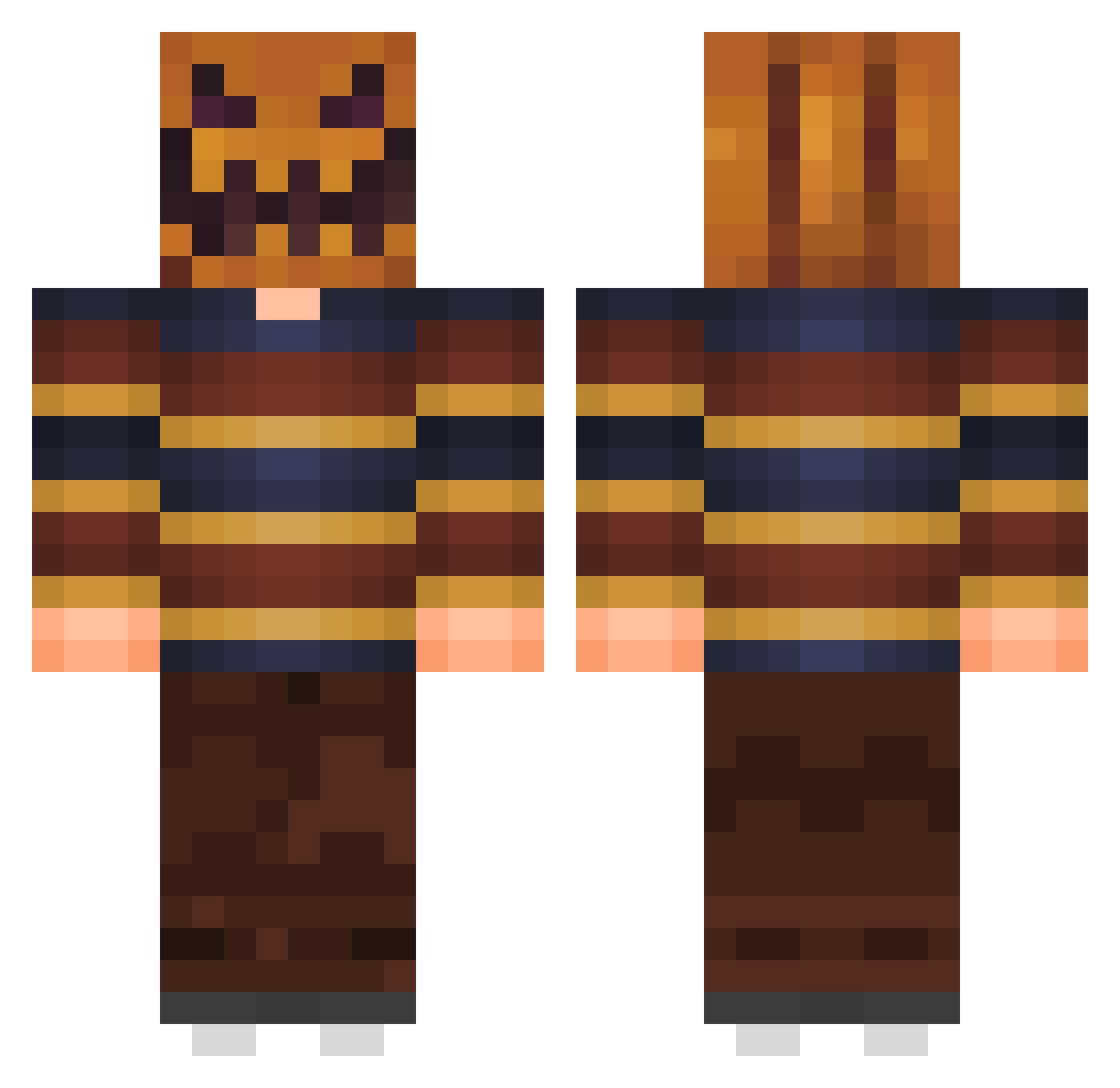 Angel_Time_Pi_Is Minecraft skin, front and back view