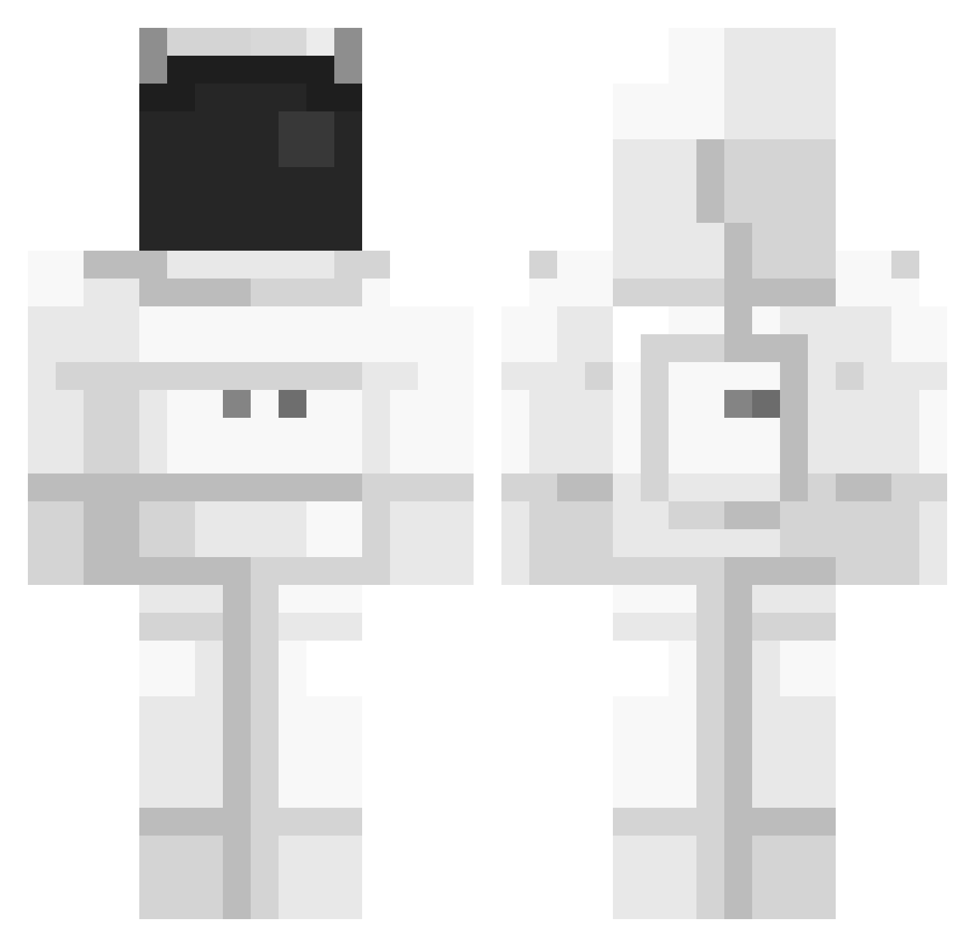 NavaMBT Minecraft skin, front and back view