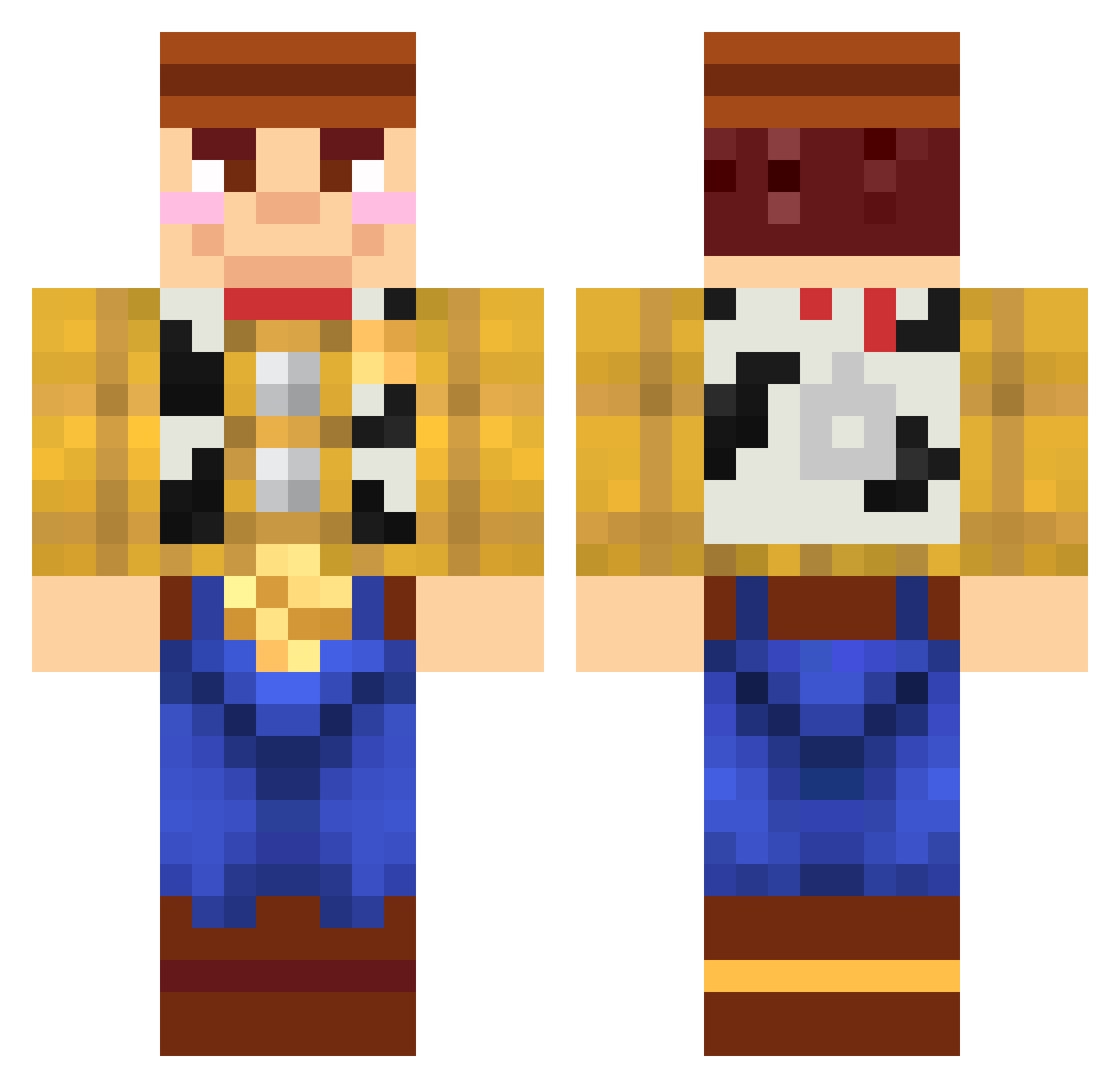 mertthunder Minecraft skin, front and back view