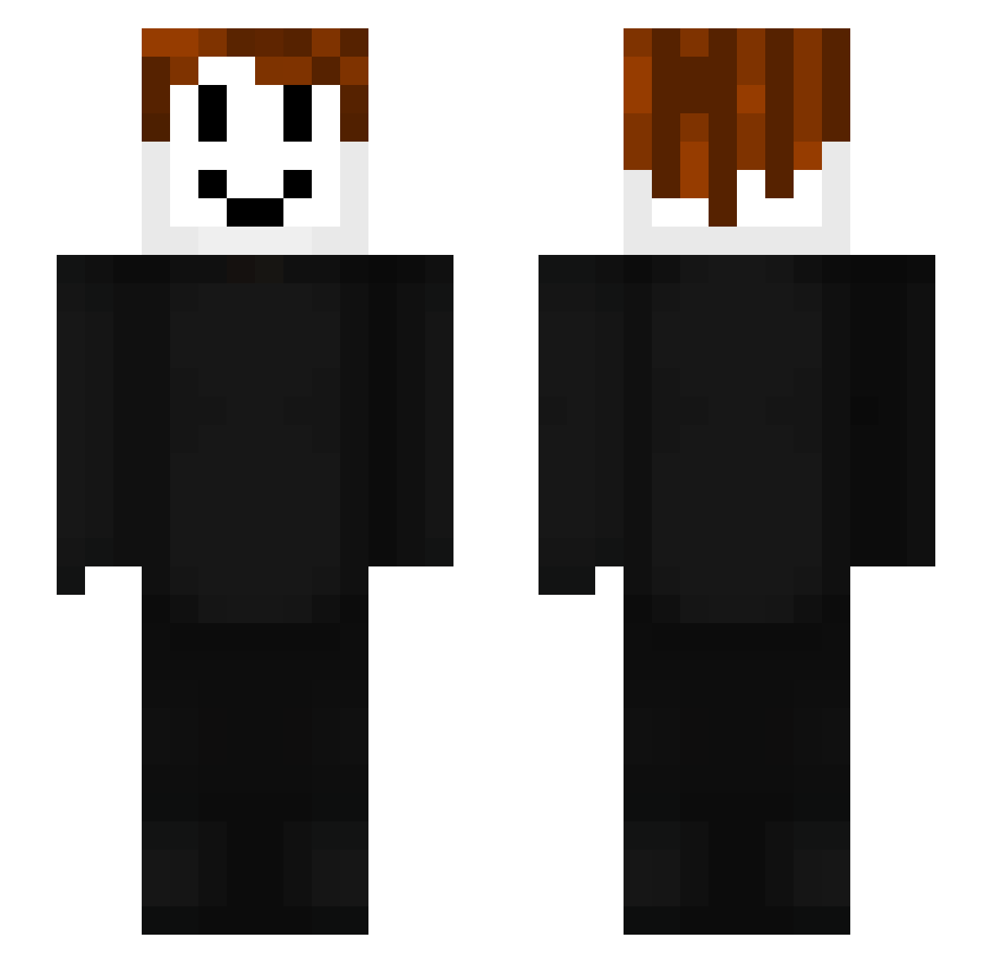 EyaBabes Minecraft skin, front and back view