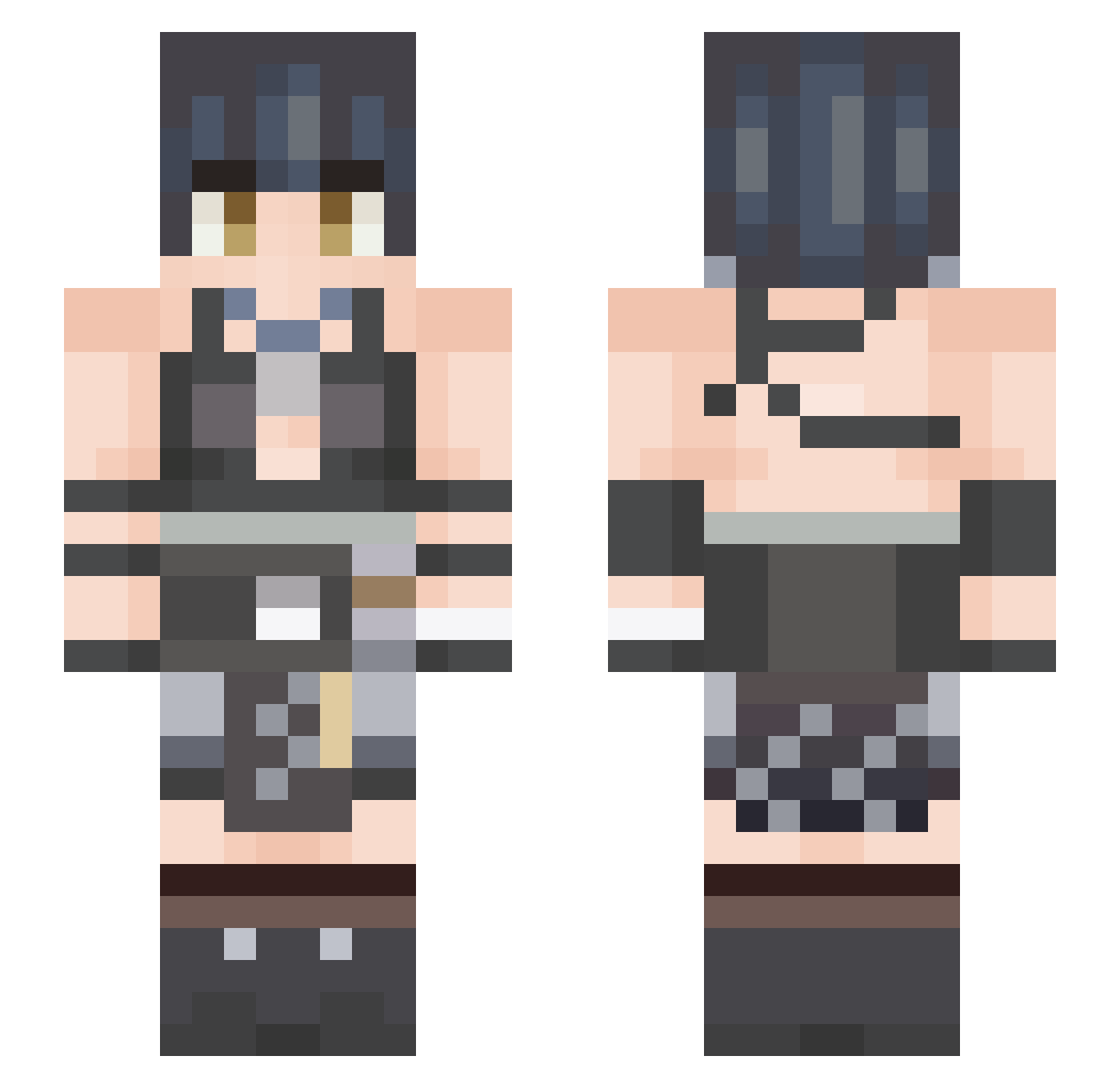 Ahoy_Desu Minecraft skin, front and back view