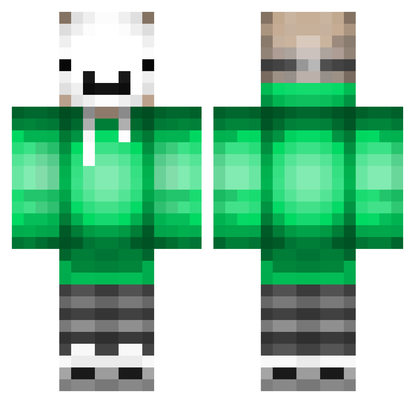 zw8wait Minecraft skin, front and back view