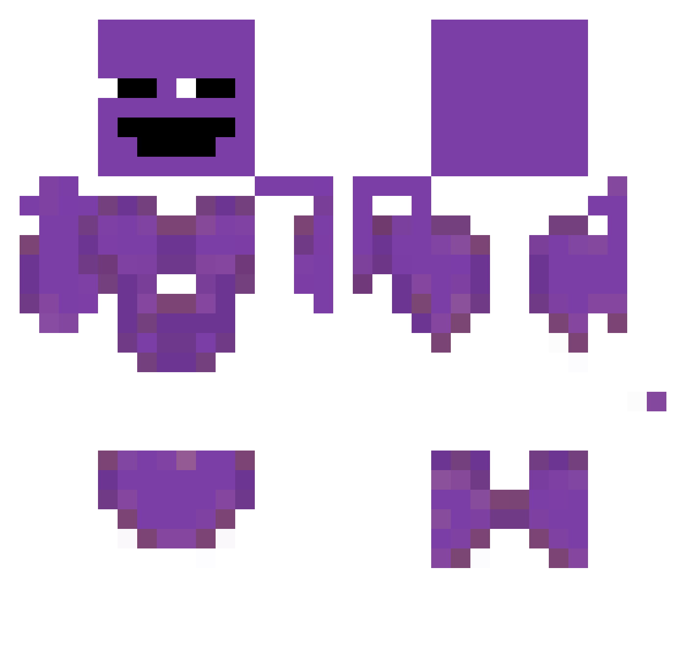 pdrokan Minecraft skin, front and back view