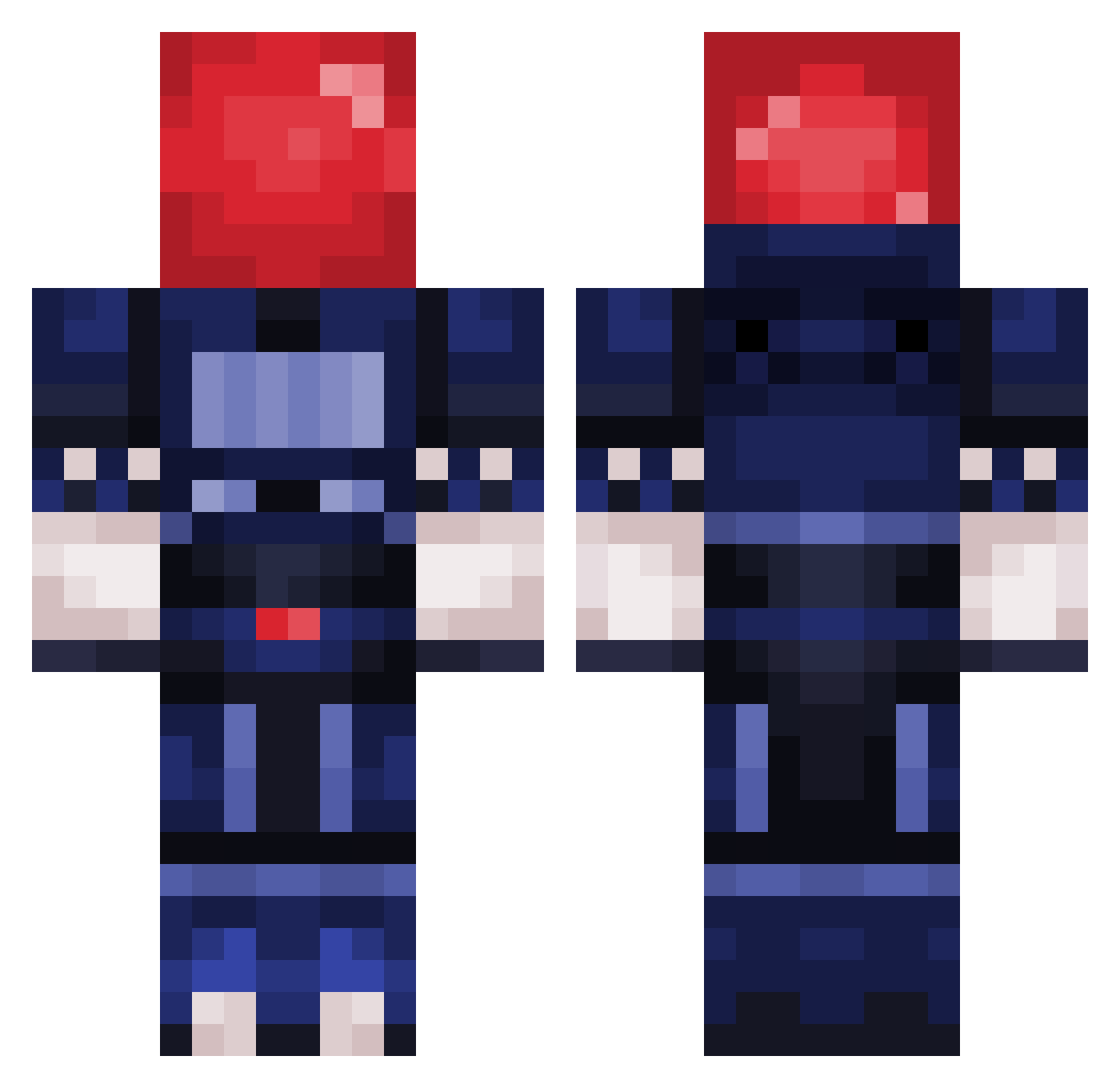 kofypofy Minecraft skin, front and back view