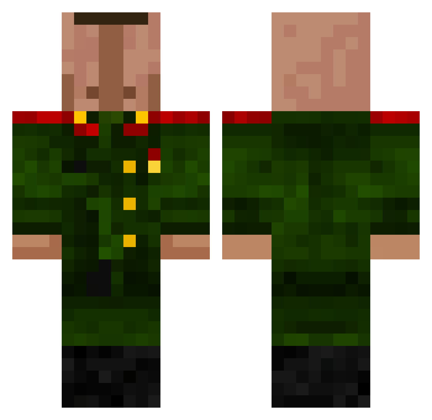 banditdorito Minecraft skin, front and back view