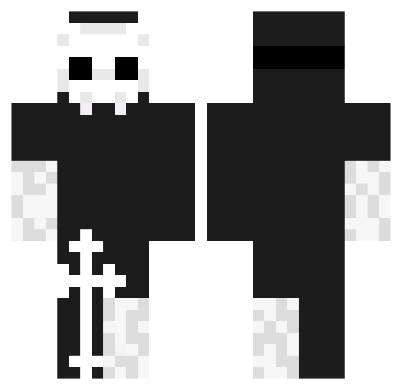 MrKasti Minecraft skin, front and back view