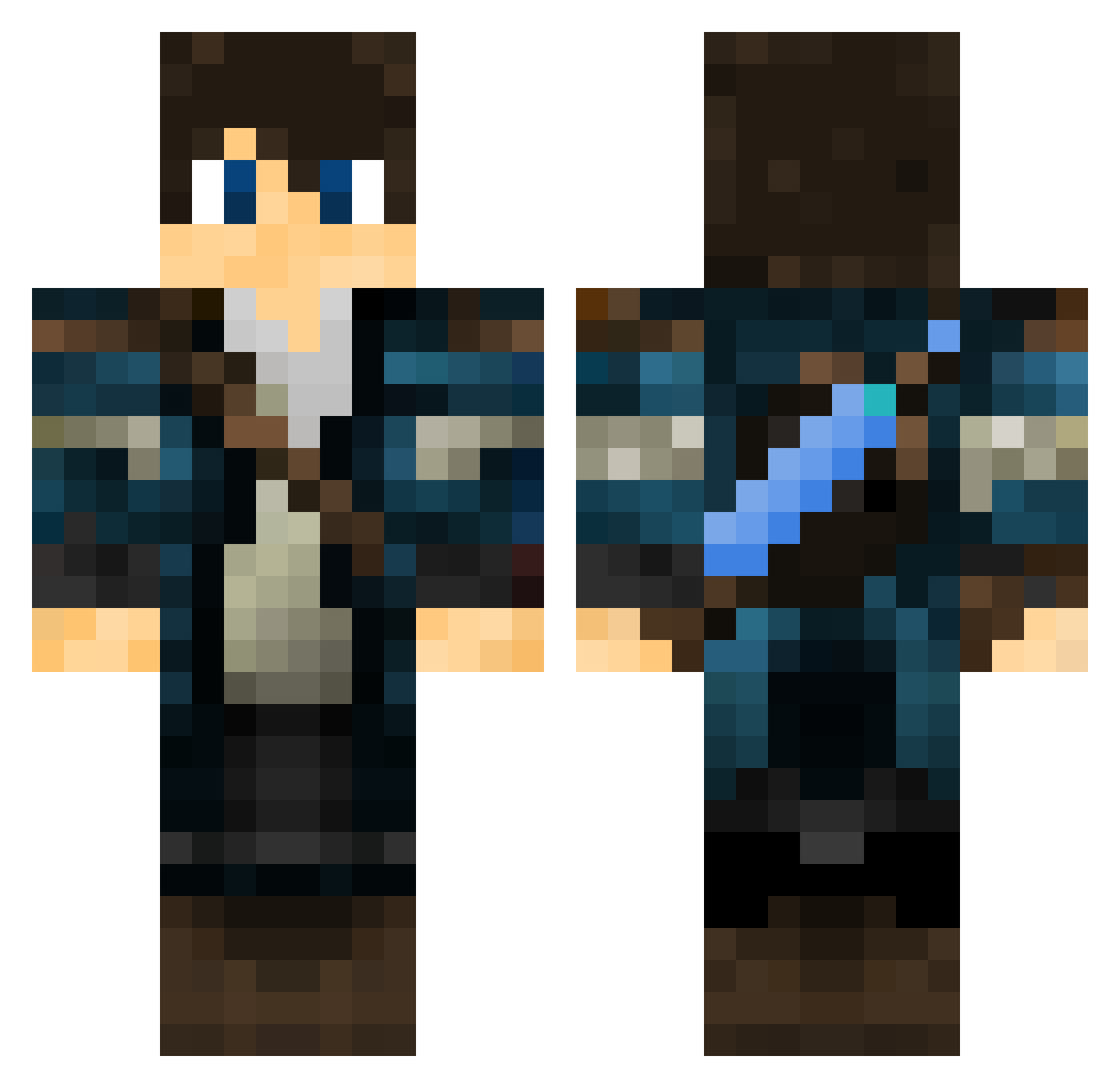 TheXeon Minecraft skin, front and back view