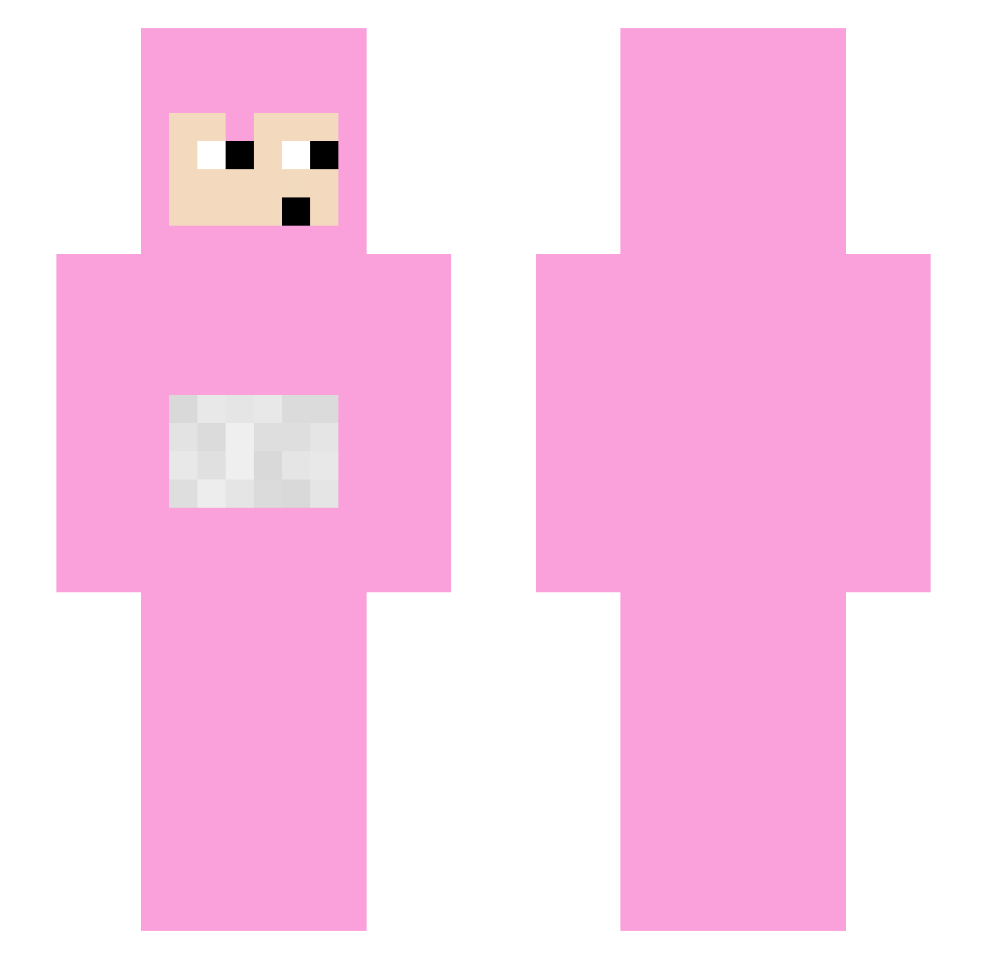 Luthens Minecraft skin, front and back view