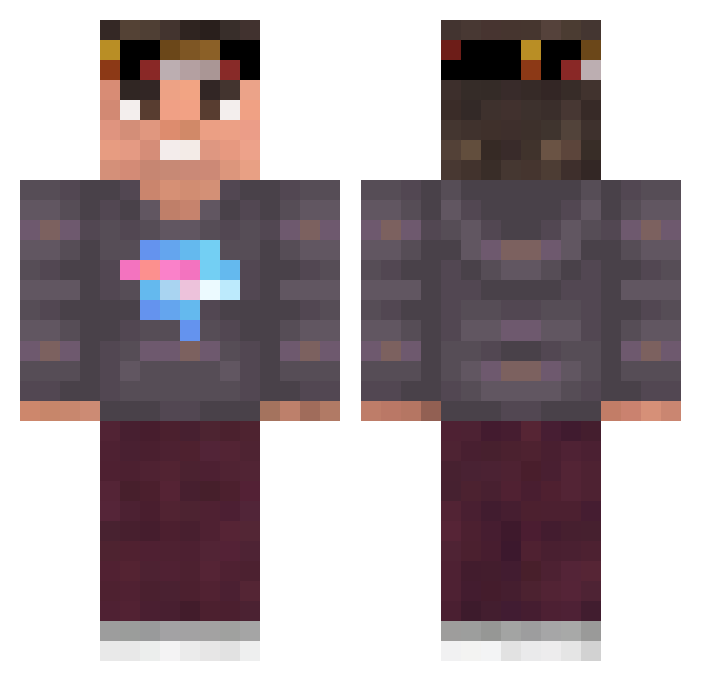 eBoyKarlJacobs Minecraft skin, front and back view