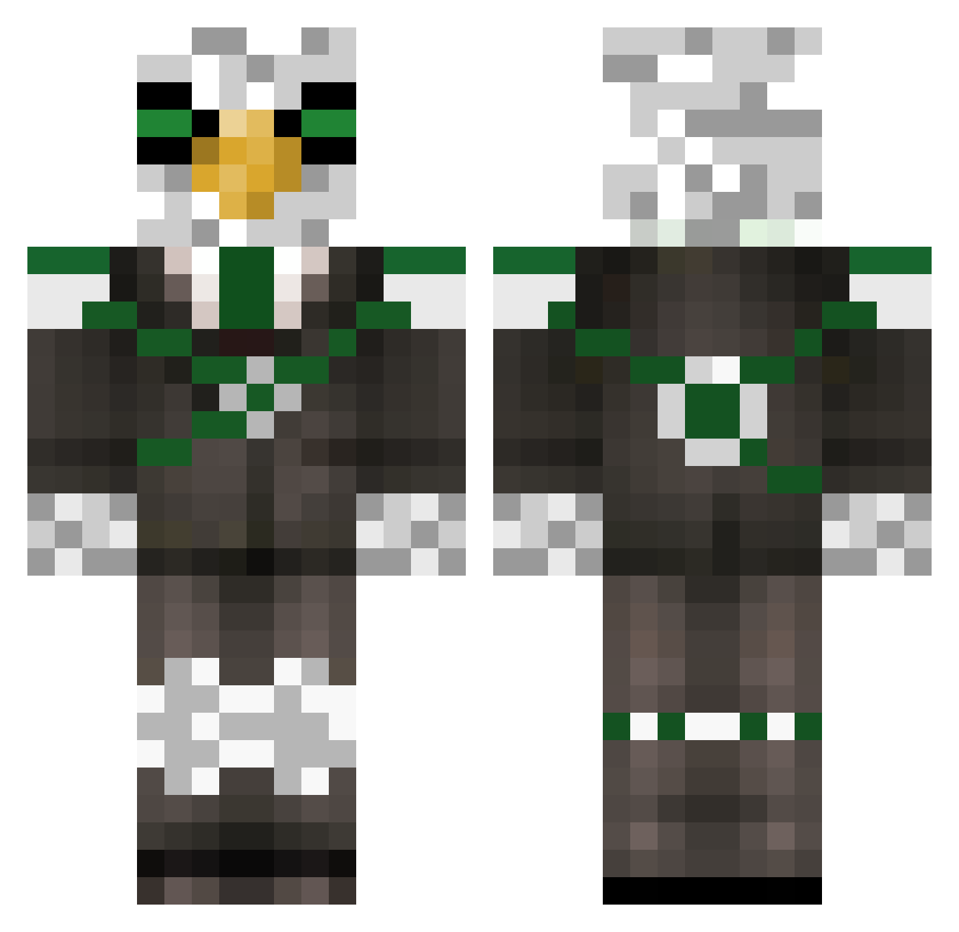 Saudis Minecraft skin, front and back view