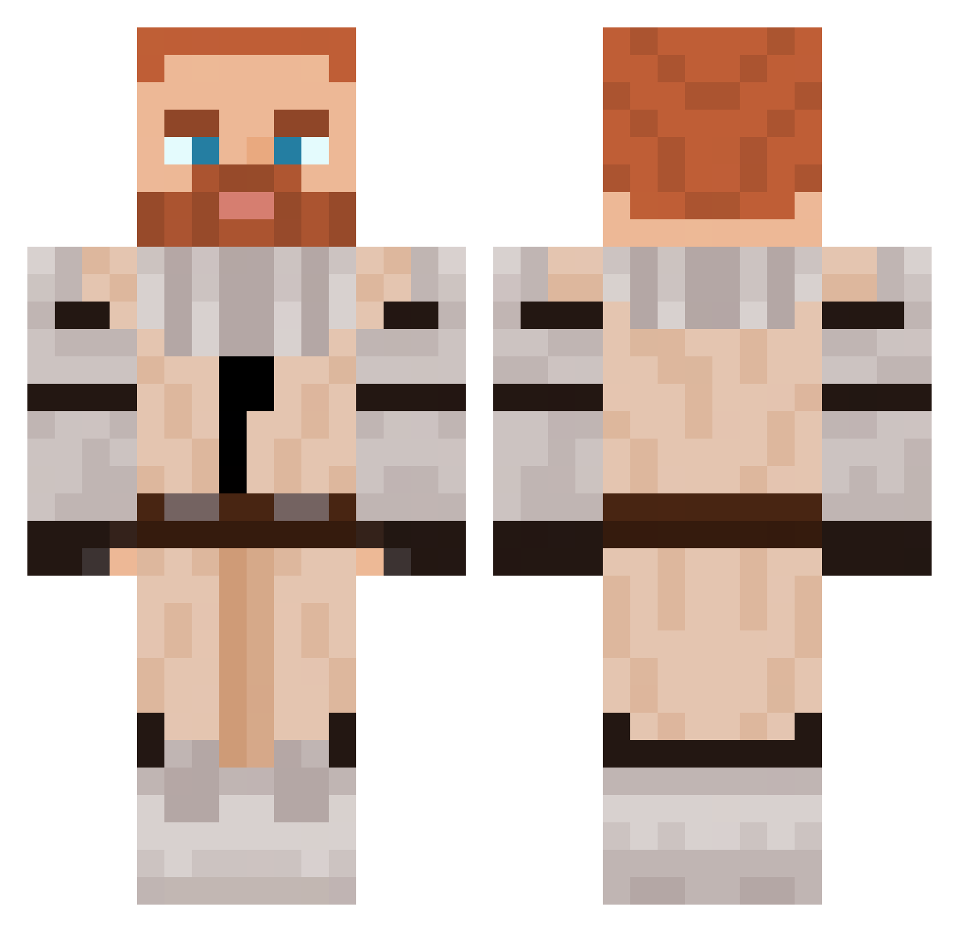 Godlyrid Minecraft skin, front and back view