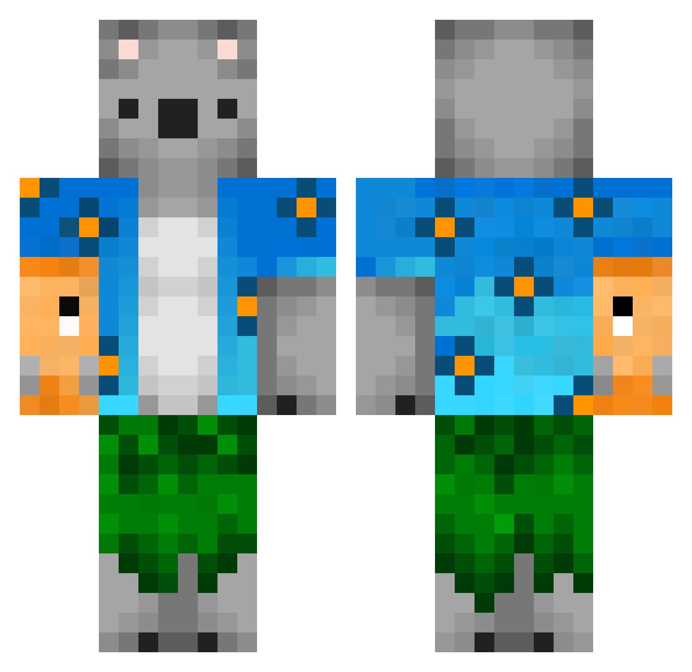 lilmarwin Minecraft skin, front and back view