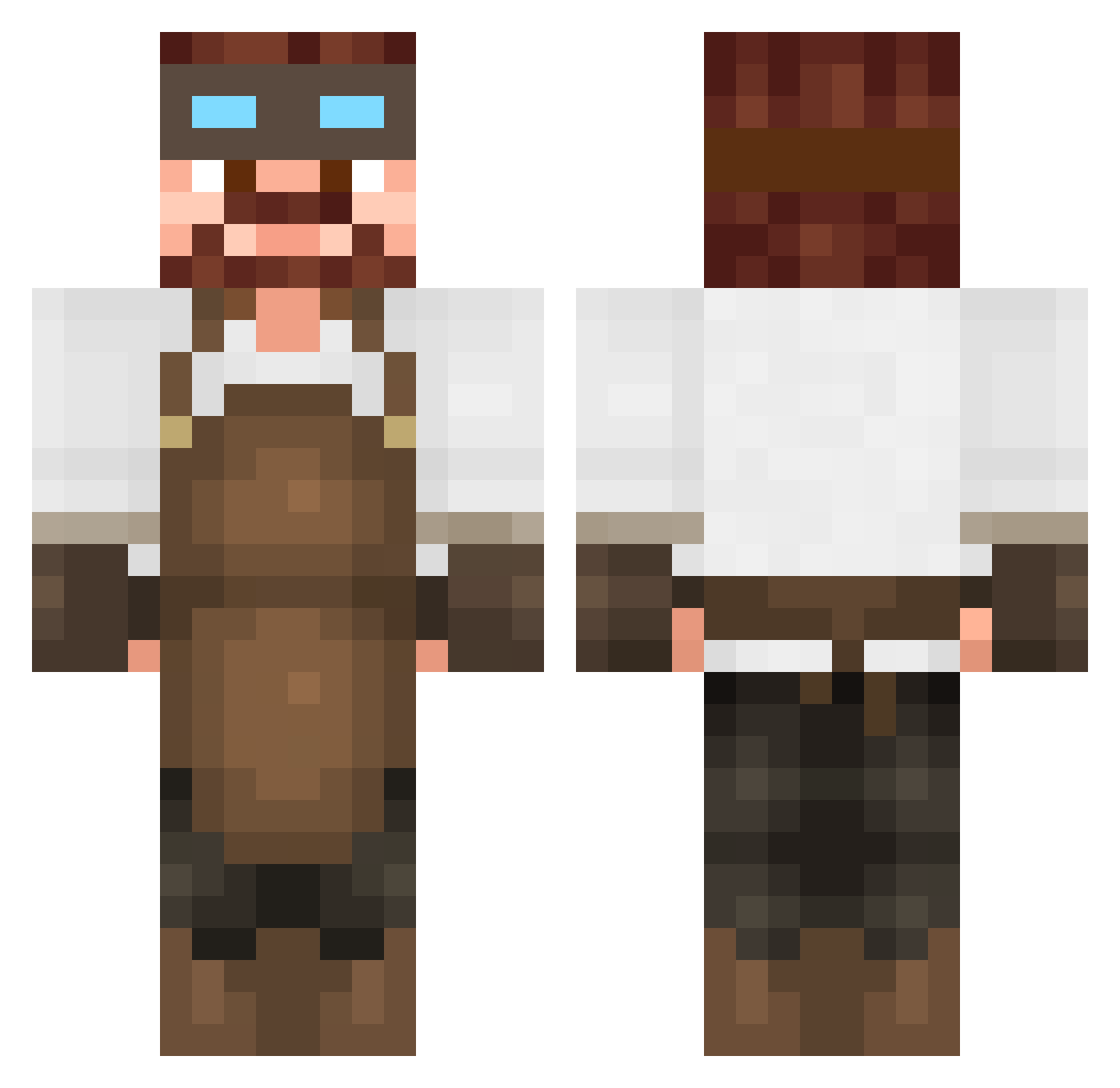 swimbro333 Minecraft skin, front and back view