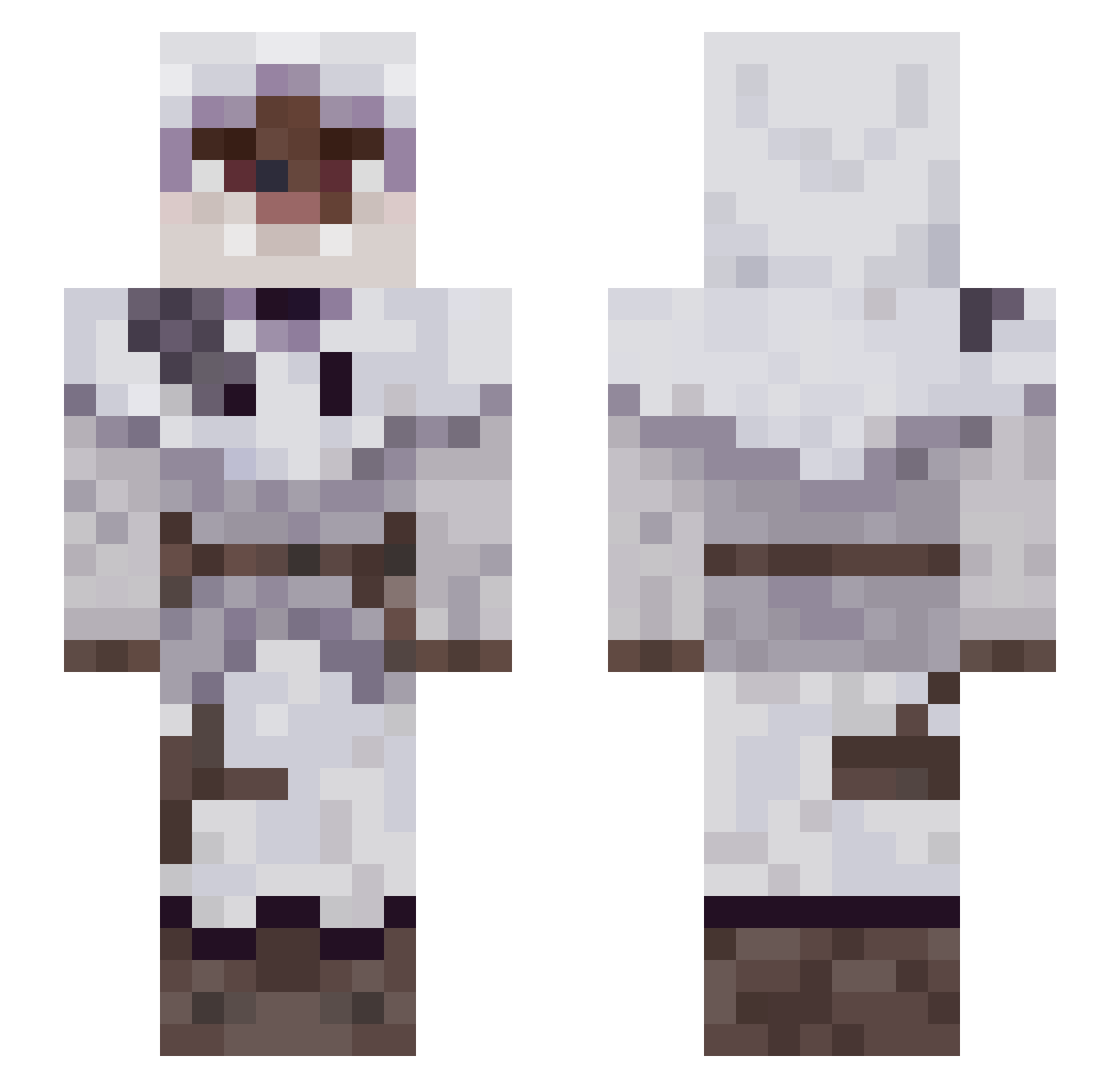 Elfliortr Minecraft skin, front and back view