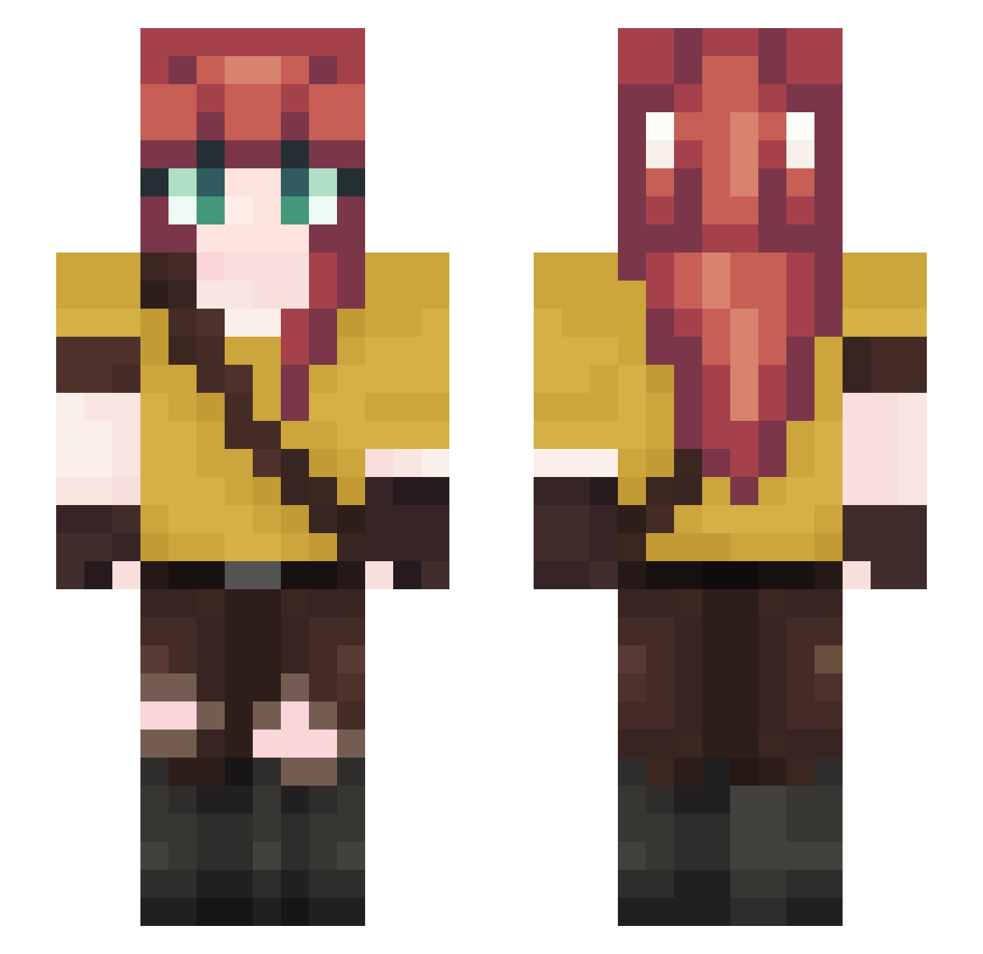 KeanuWick Minecraft skin, front and back view