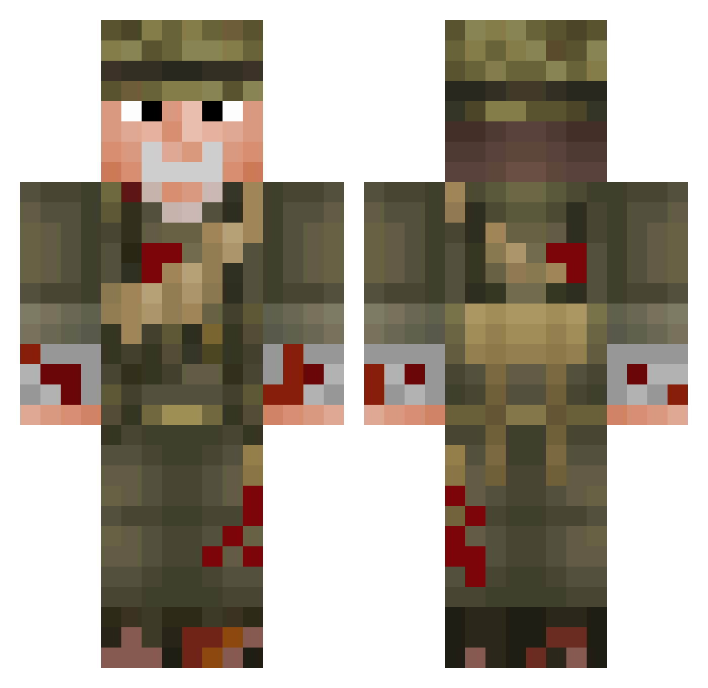 SnailMandateHvn Minecraft skin, front and back view