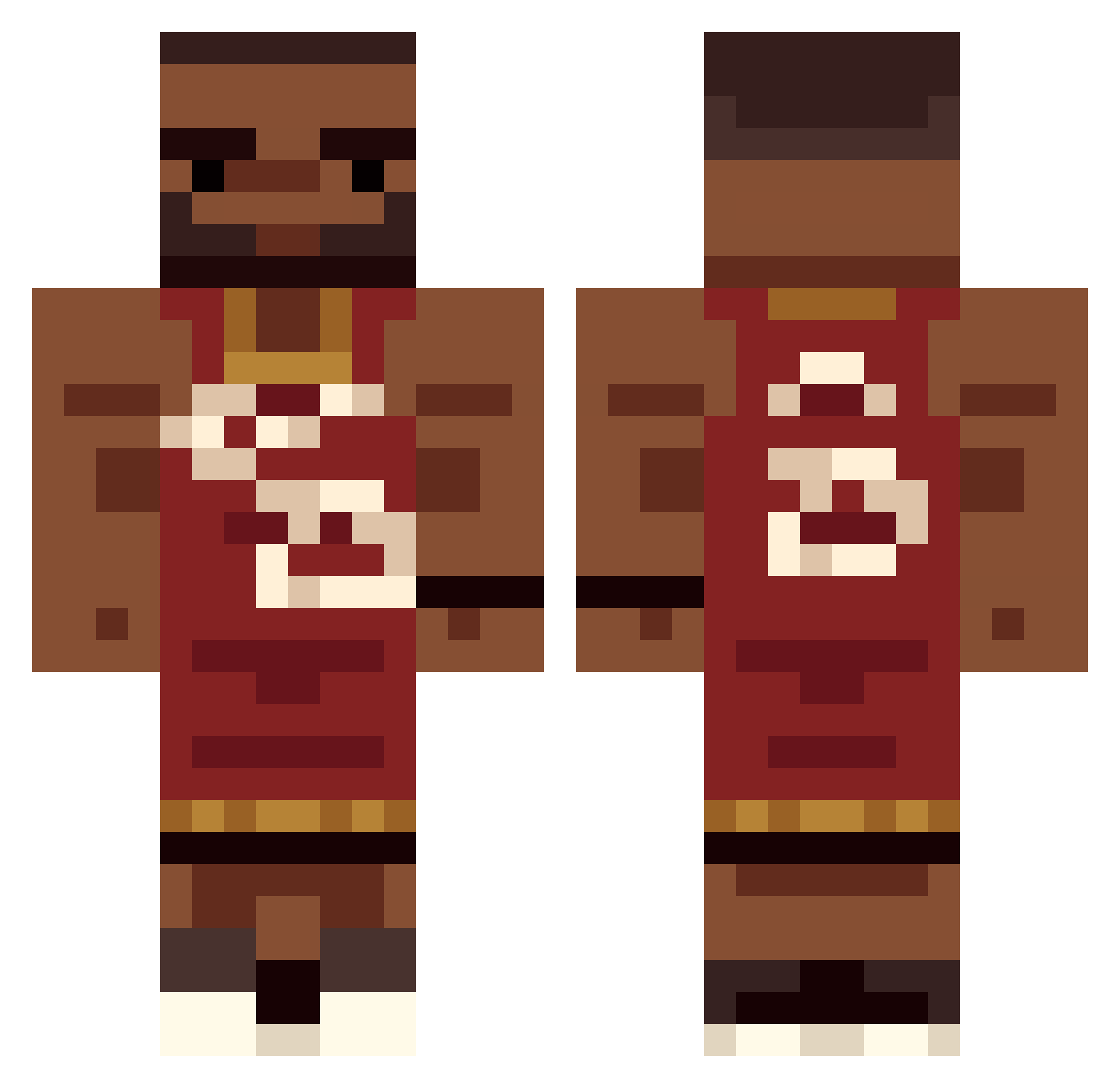 LimCo26 Minecraft skin, front and back view