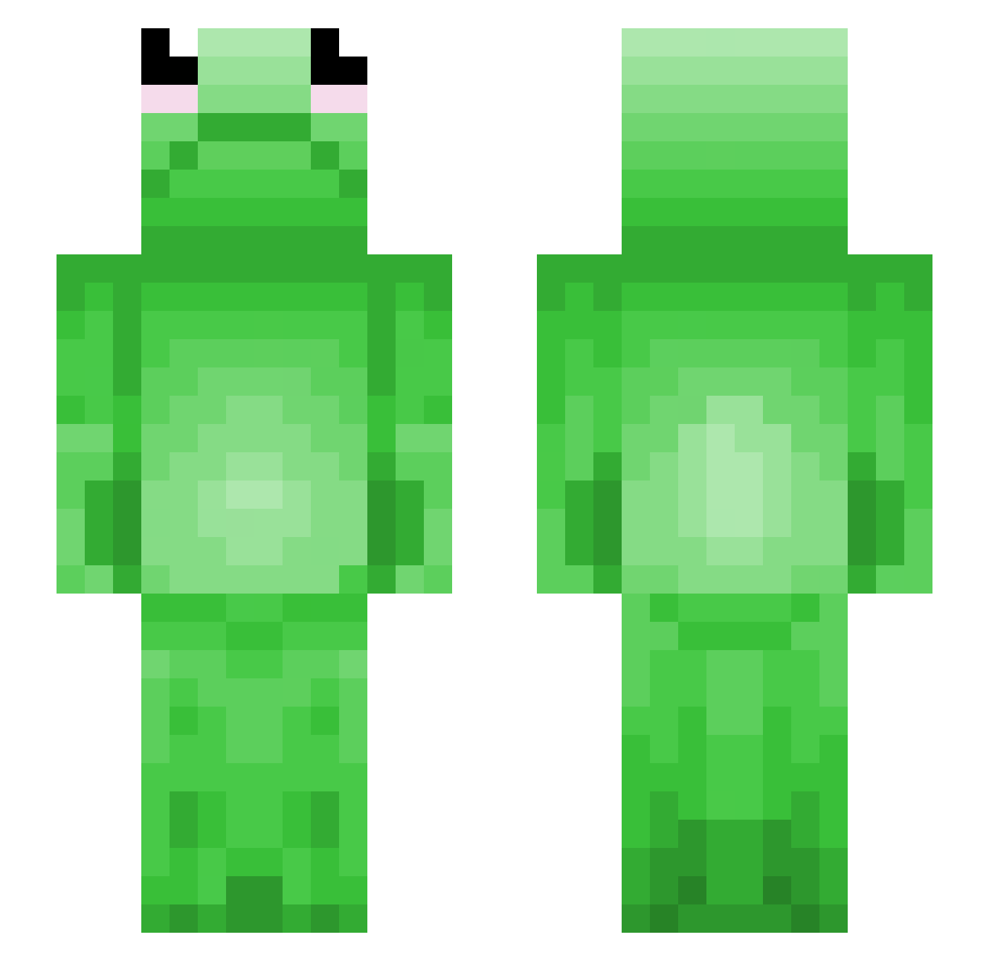 TheWizzud Minecraft skin, front and back view