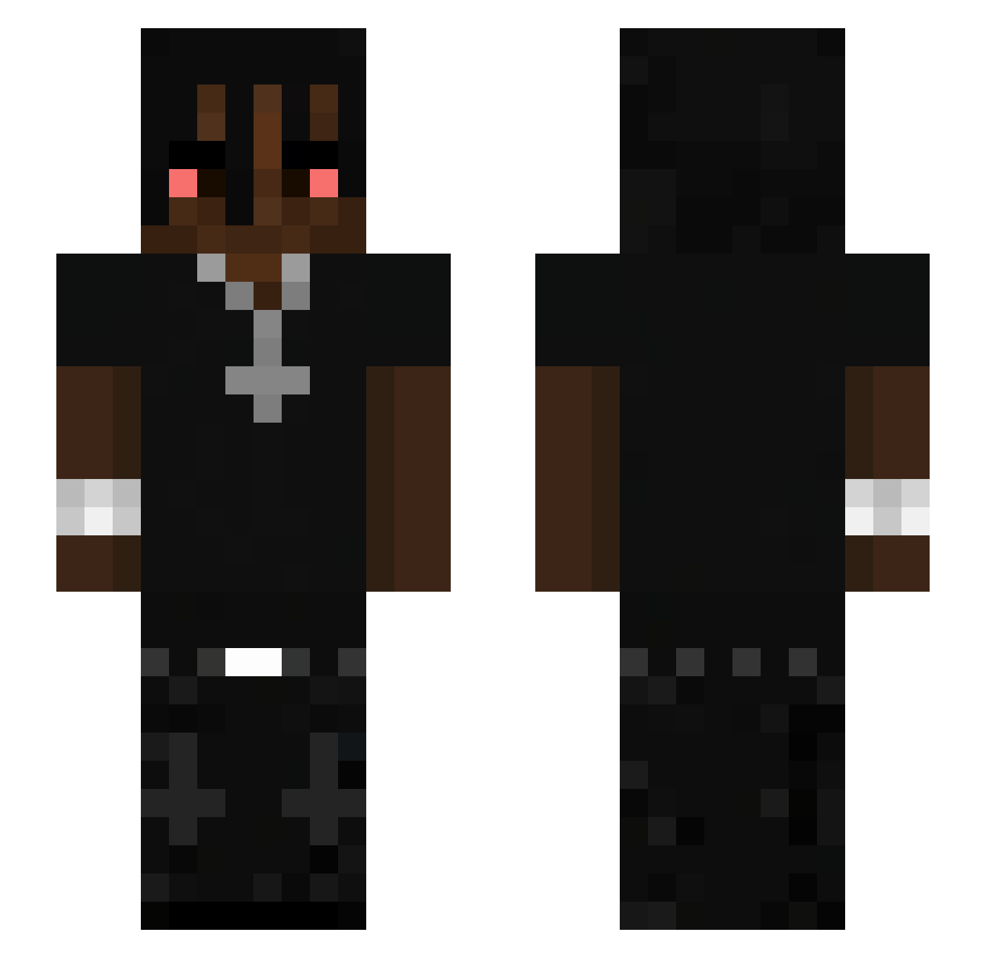 Donnipoo Minecraft skin, front and back view
