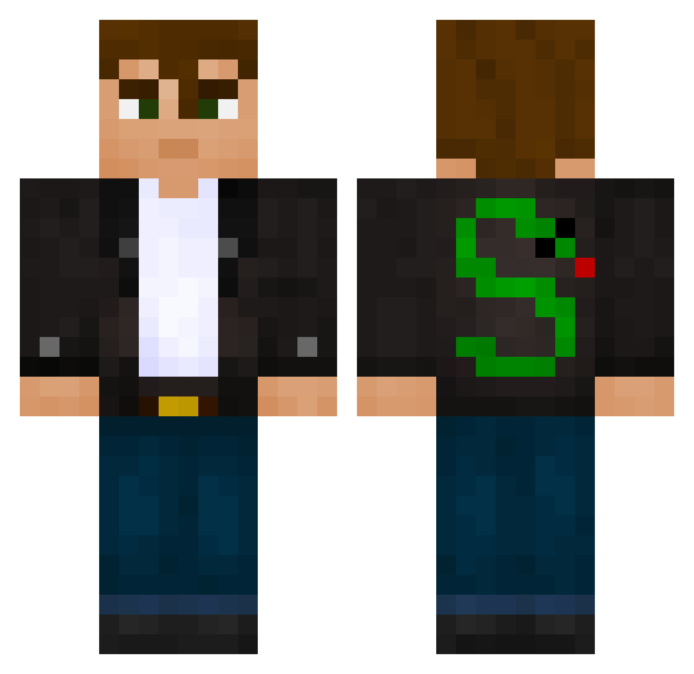 vanchesov Minecraft skin, front and back view