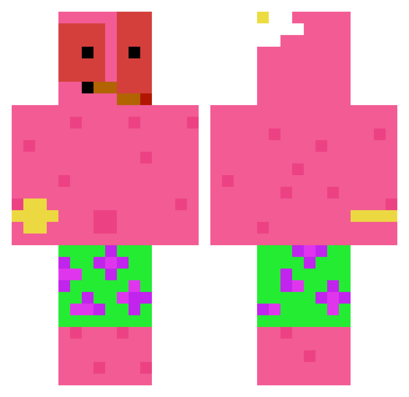 m0nke_8 Minecraft skin, front and back view